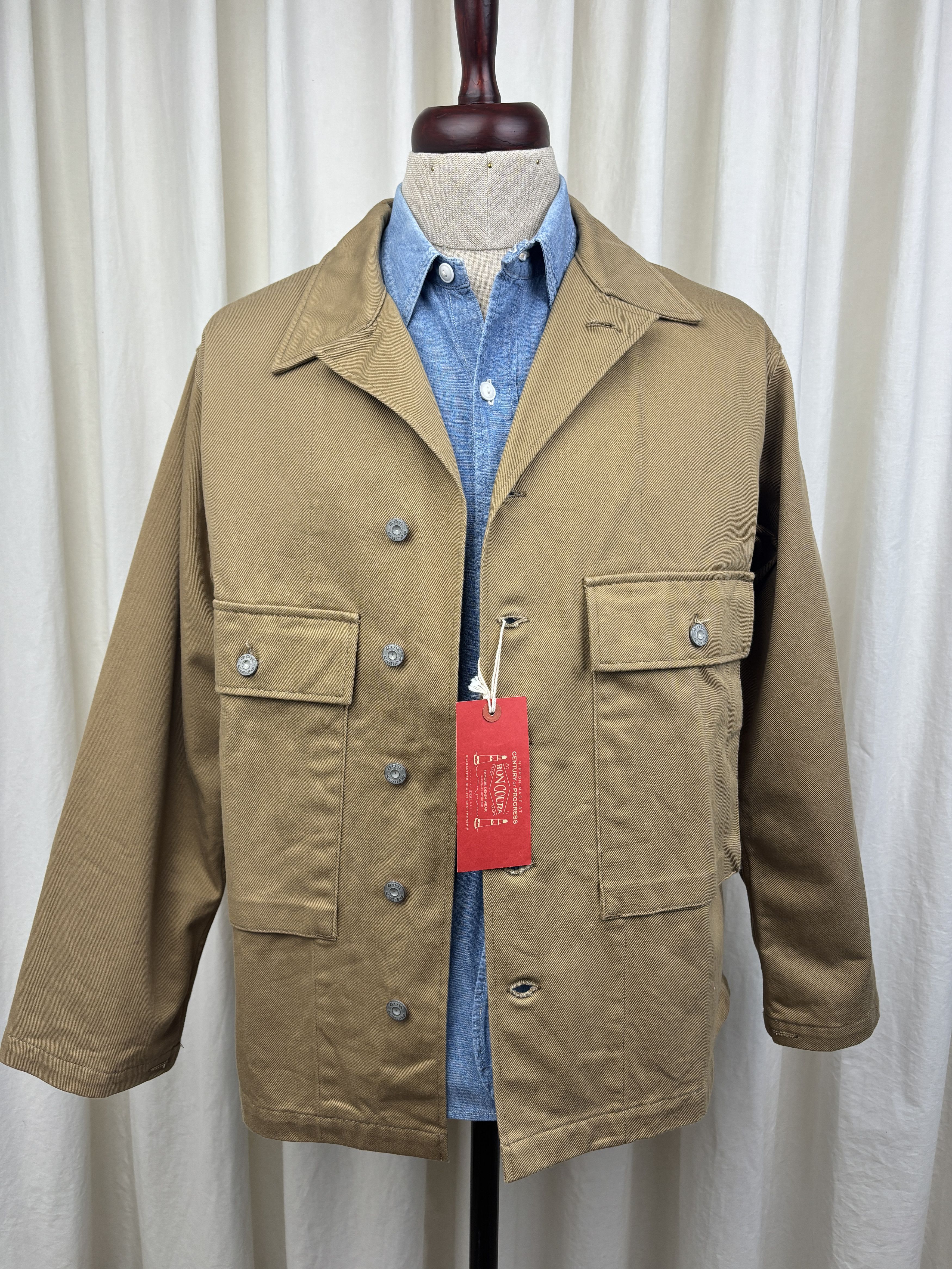 BONCOURA Boncoura B-43 English Twill Jacket Khaki Size US L / EU 52-54 / 3 - 13 Thumbnail