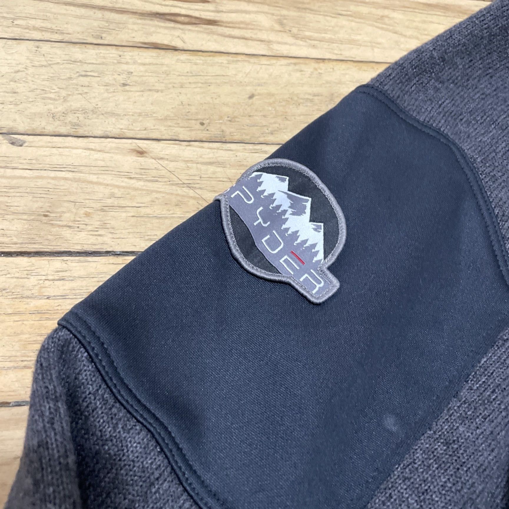 Spyder Spyder Full Zip Jacket Men L Gray Black Knit Athletic Layer Warm Size US L / EU 52-54 / 3 - 7 Thumbnail