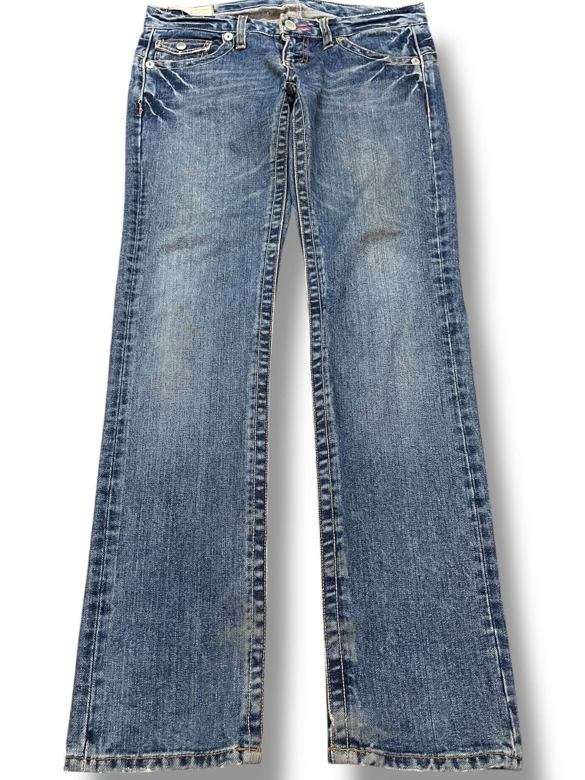 Japanese Brand Vintahe Double Name Straight Leg Denim Size US 33 - 1 Thumbnail