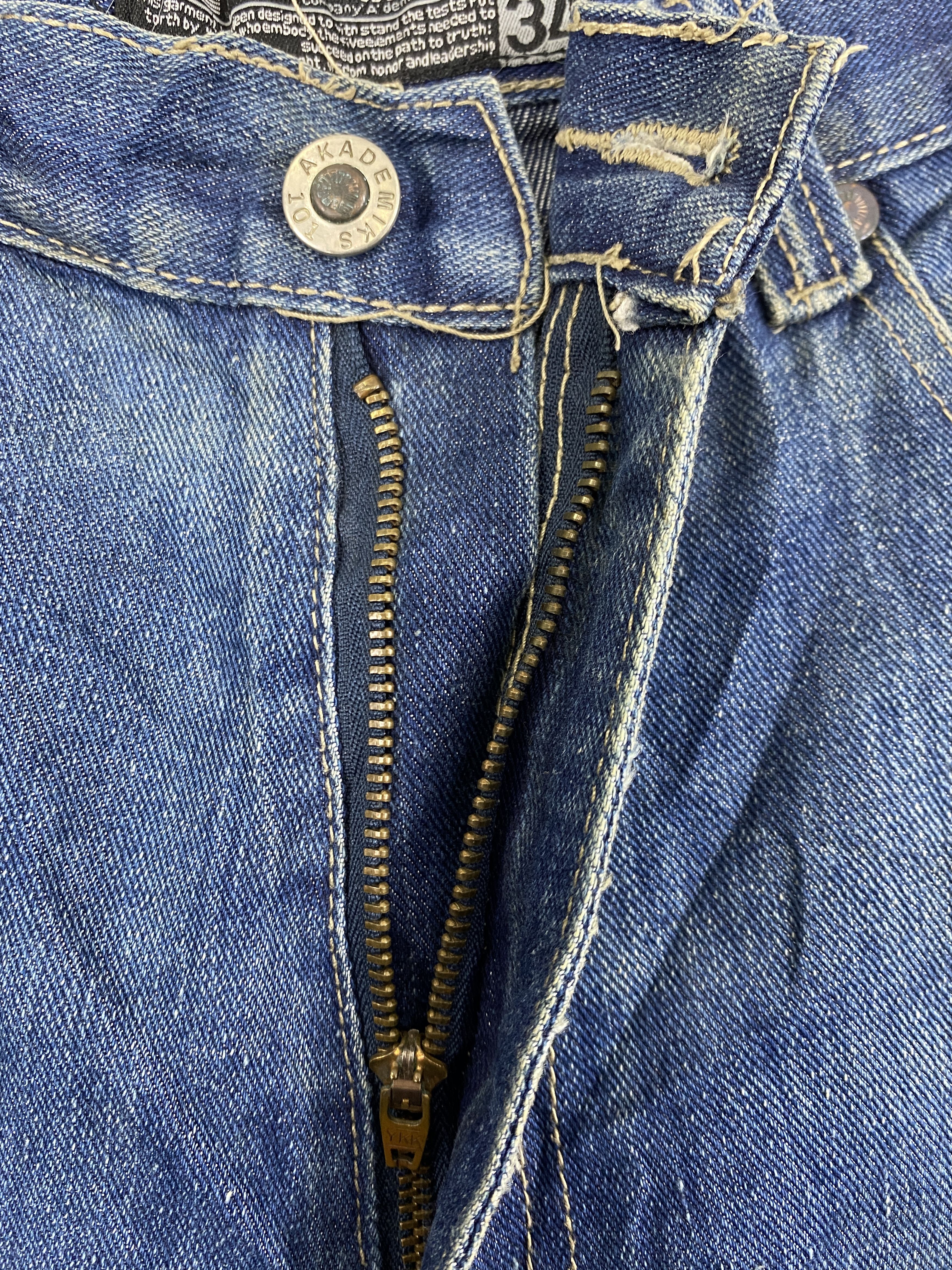 Japanese Brand Faded Blue Vintage akademiks Baggy Jeans 34x29.5- JN3813 Size US 34 / EU 50 - 6 Thumbnail