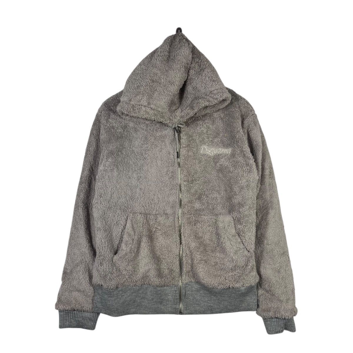 Dsquared2 DSQUARED2 Hooded Fleece Zip Jacket | Plush Teddy Cotton Size US XL / EU 56 / 4 - 1 Thumbnail