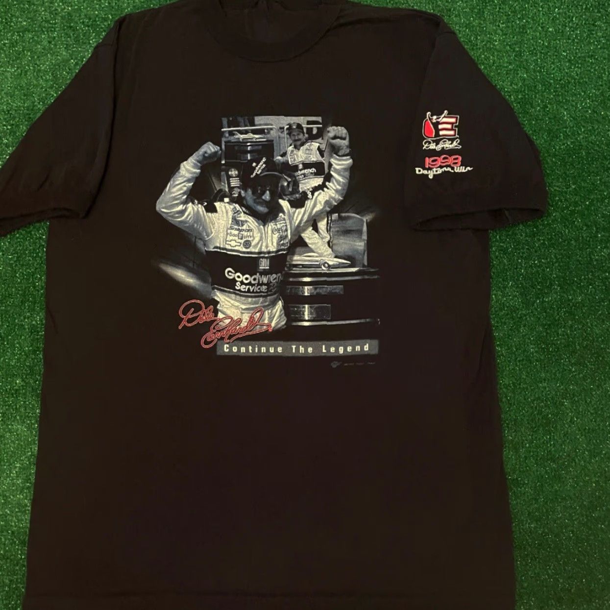 NASCAR VINTAGE Nascar Dale Earnhardt 1998 Daytona Win VTG Shirt Mens Size L Black 90s Sports Theme Mens Size US L / EU 52-54 / 3 - 3 Thumbnail
