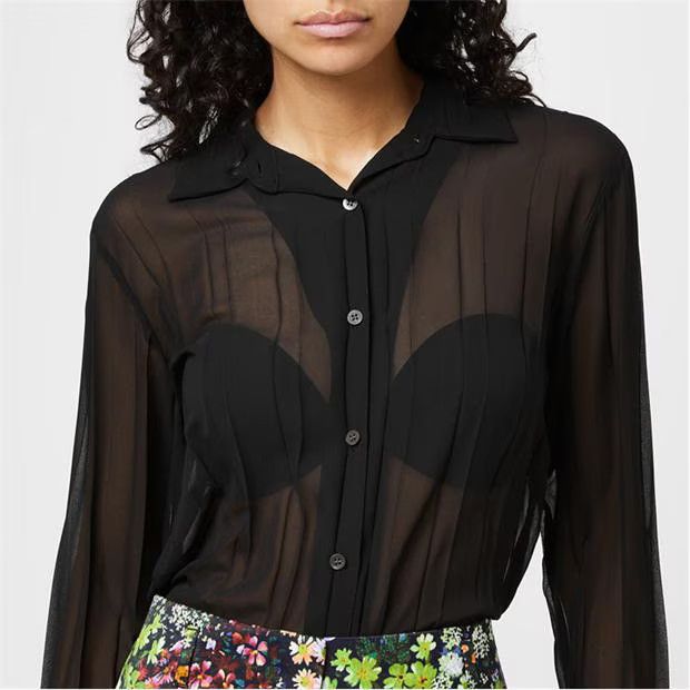 Dries Van Noten o1g2r1mq1024 Shirt in Black Size M / US 6-8 / IT 42-44 - 3 Thumbnail