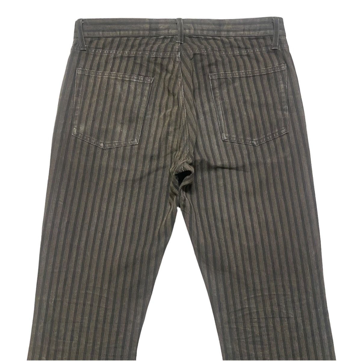 Japanese Brand RUPERT EDGE Striped Brown Flare Jeans Size US 32 / EU 48 - 9 Thumbnail