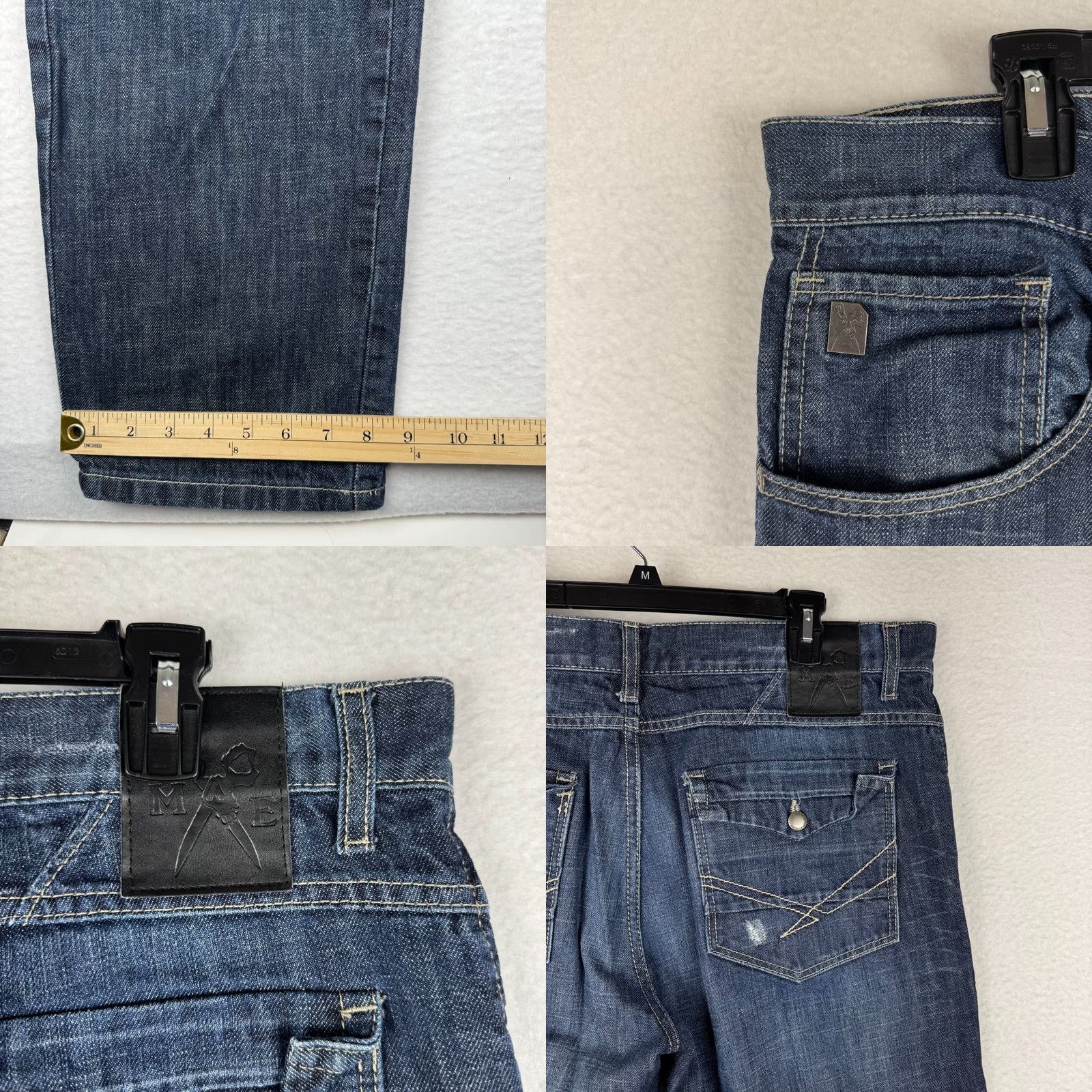 Ecko Unltd. VINTAGE Ecko Unltd. Jeans Denim Straight 36x32 Distressed Hip Hop Men Wide 5-Pocket blue Medium Rise Mens Size US 36 / EU 52 - 8 Thumbnail