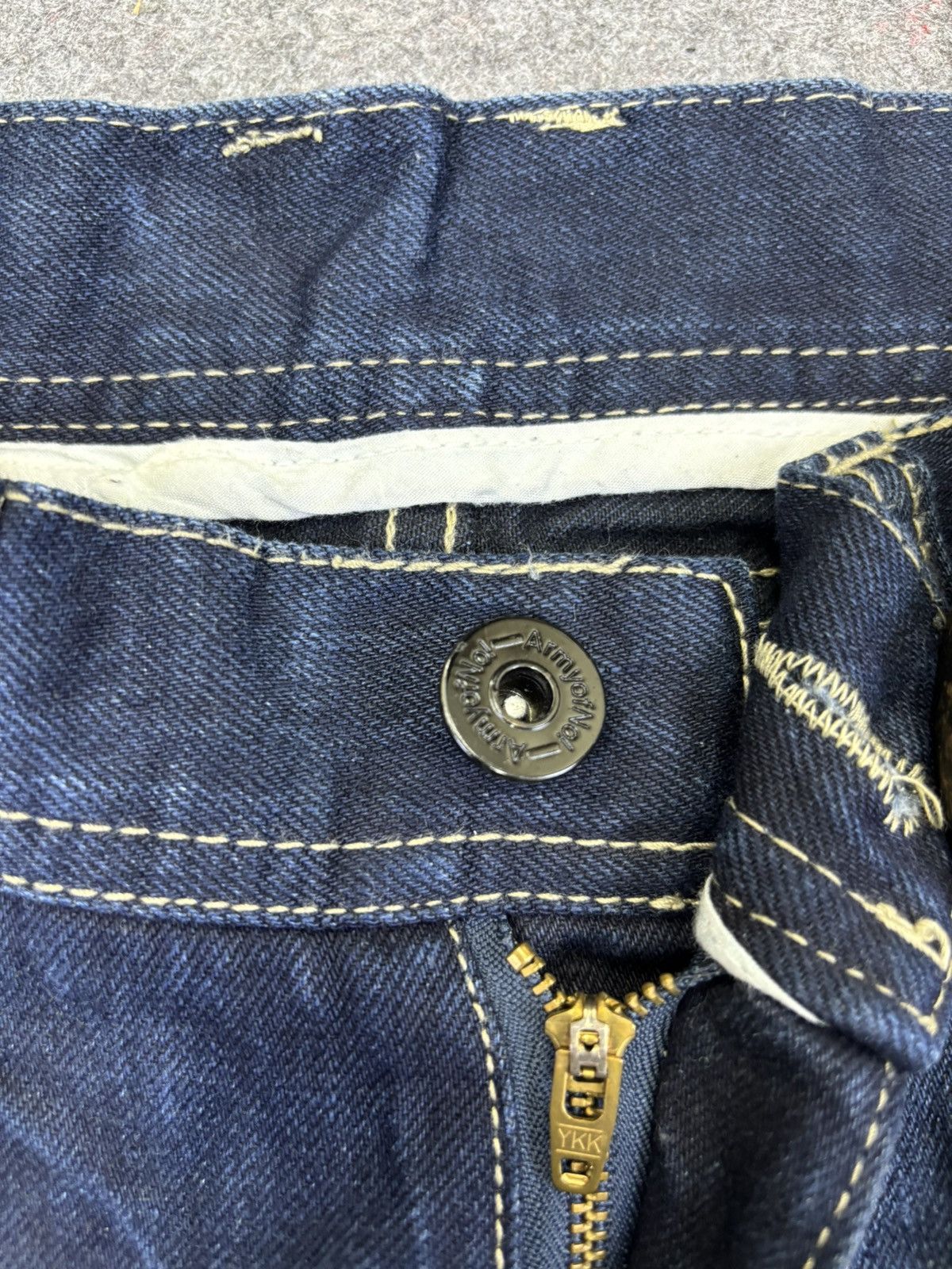 Japanese Brand Super Flare💥ArmyofNo Flare Stonewash Distressed Denim K22 Size US 31 - 6 Thumbnail
