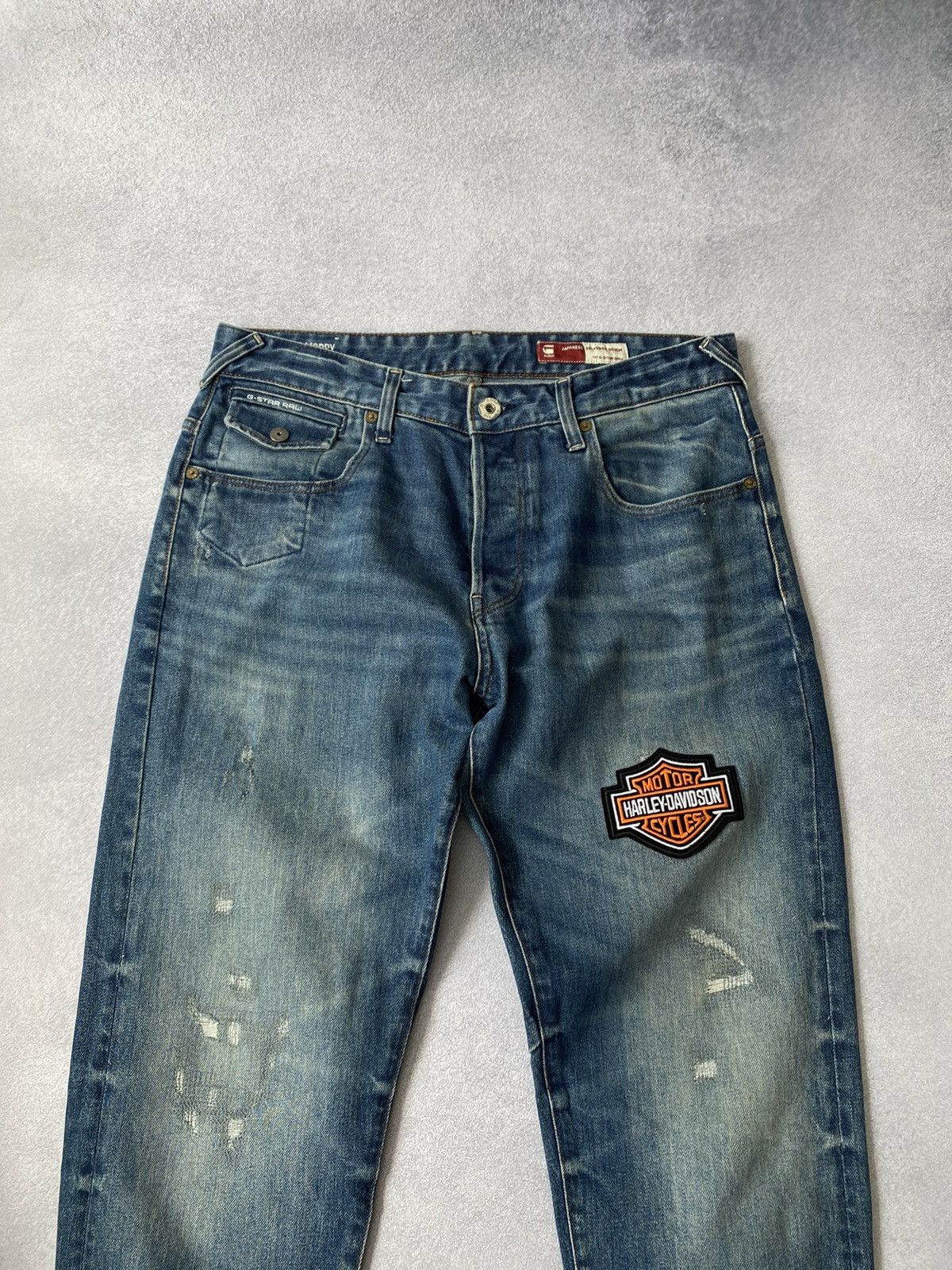 G-Star × Vintage Vintage G Star Raw PatchWork denim blue jeans Size US 33 - 6 Thumbnail