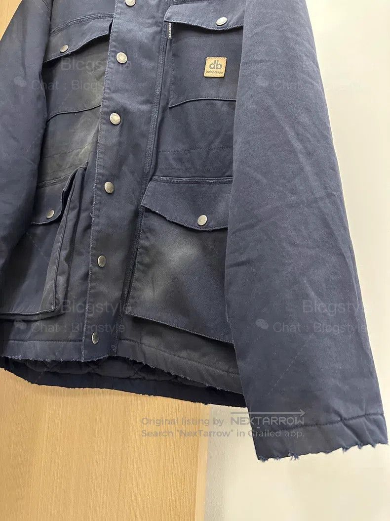 Balenciaga Balenciaga Carhartt Four-Pocket Distressed Hooded Jacket Size US S / EU 44-46 / 1 - 4 Thumbnail