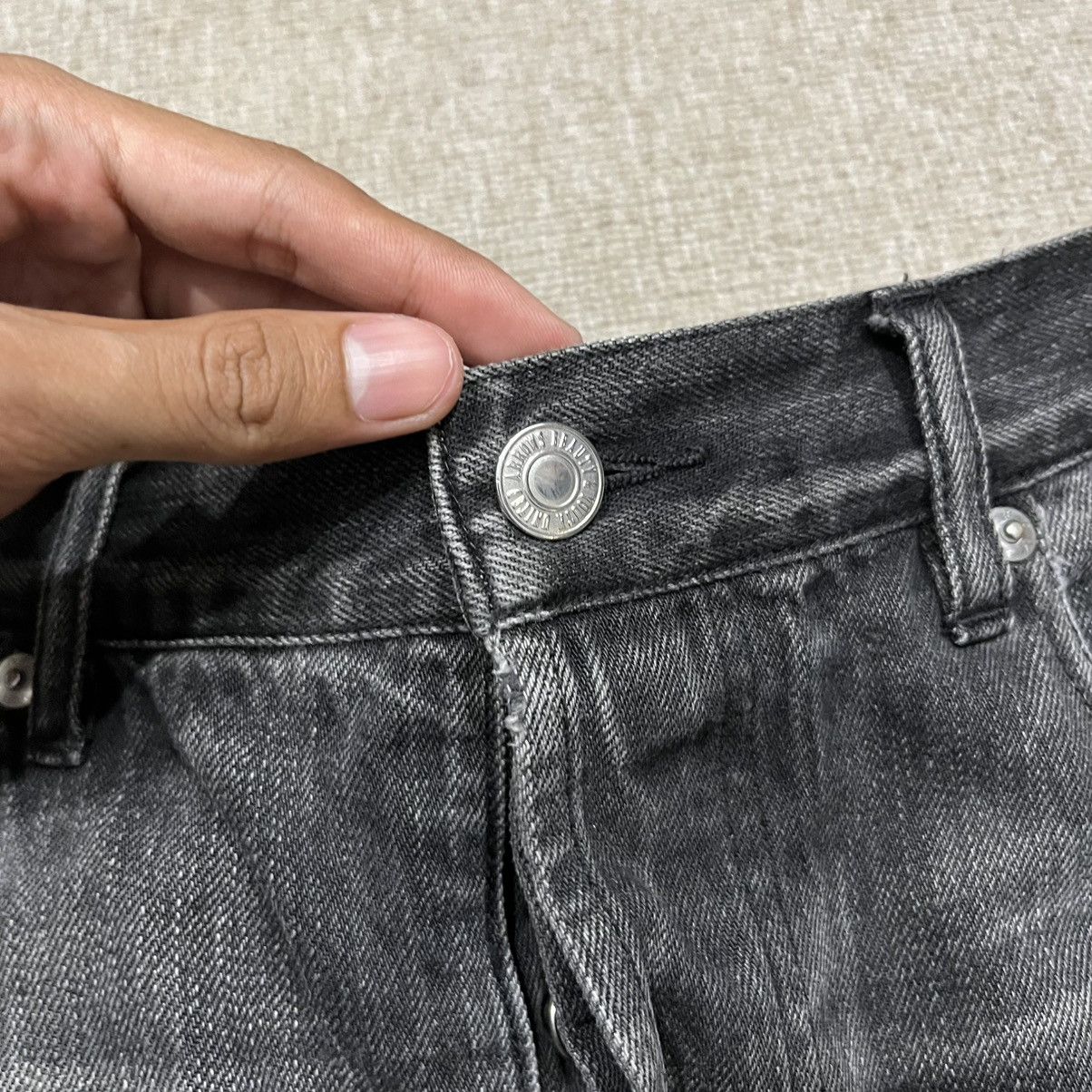 B&Y United Arrows Skinny Washed Black Denim Selvedge 