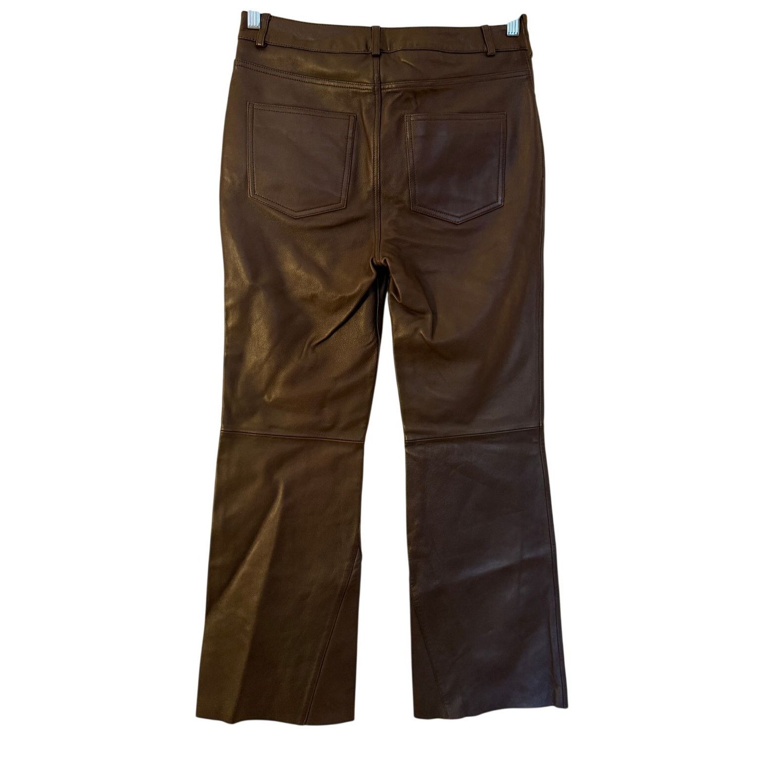 Maje Maje NWT Brown Sheepskin Leather trousers Size 31" - 2 Thumbnail