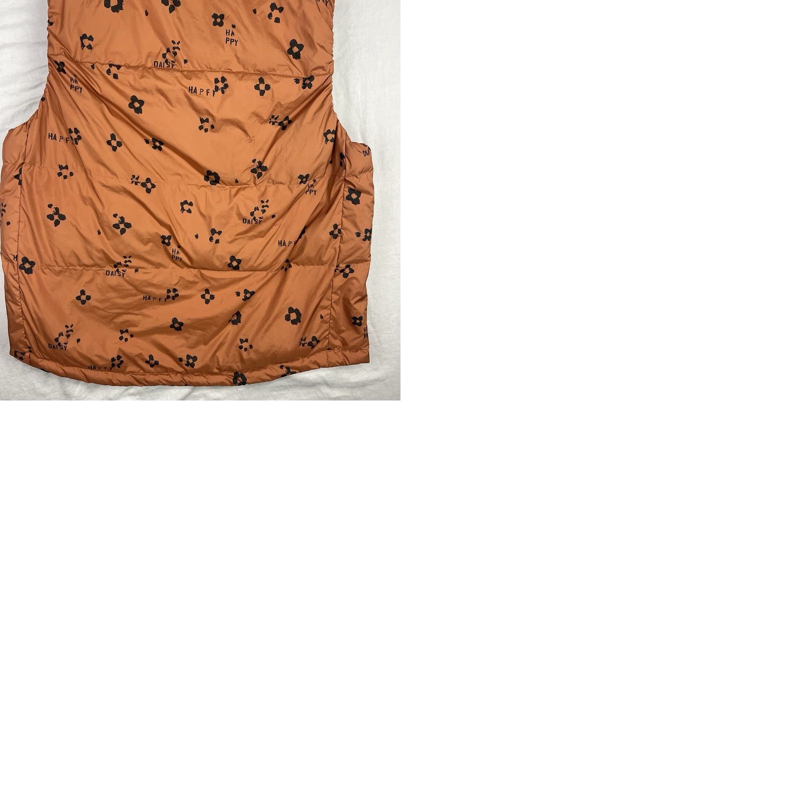 Vintage Kerri Rosenthal Vest Womens Large XL Brown Yellow Happy Daisy Puffer Full Zip Size XL / US 12-14 / IT 48-50 - 9 Thumbnail