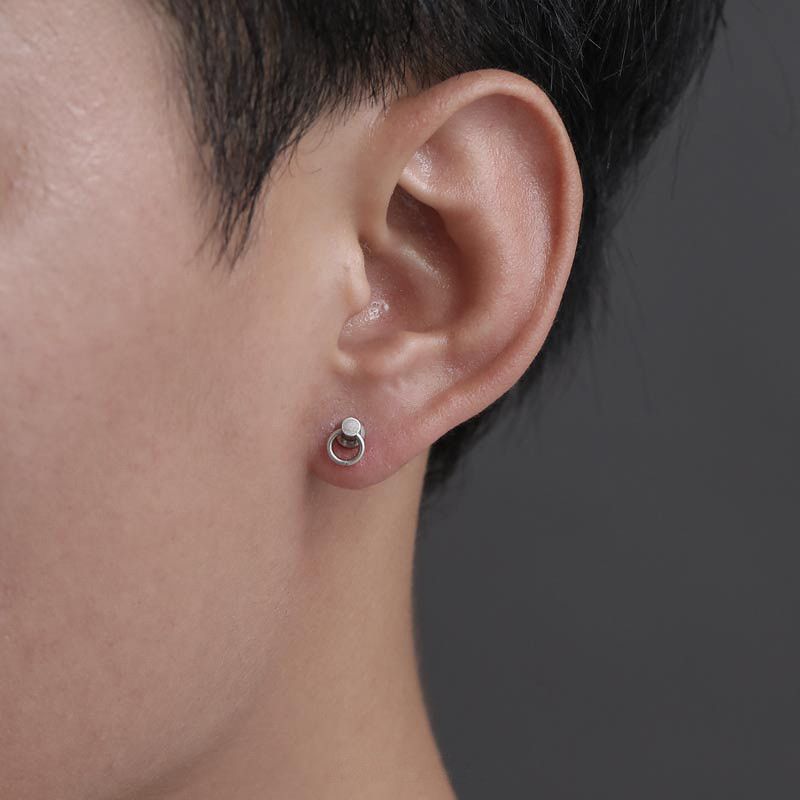 Jewelry Hip-hop Earrings One Pairs Chrome Jewelry Size ONE SIZE - 2 Thumbnail