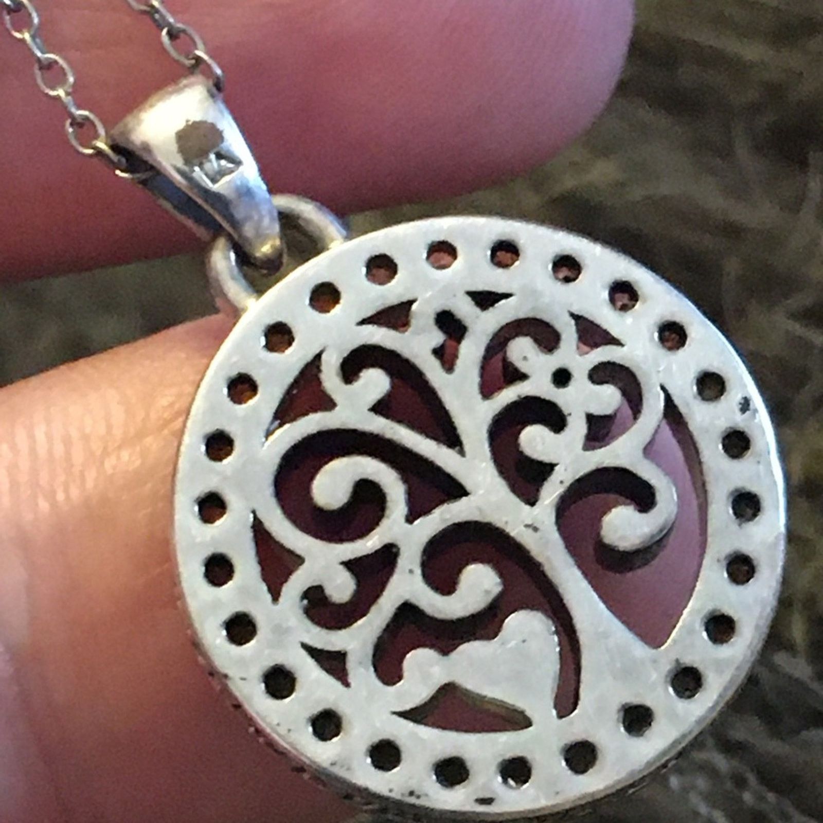 Jewelry LA Gem inlaid cz family tree pendant on chain Size ONE SIZE - 10 Thumbnail
