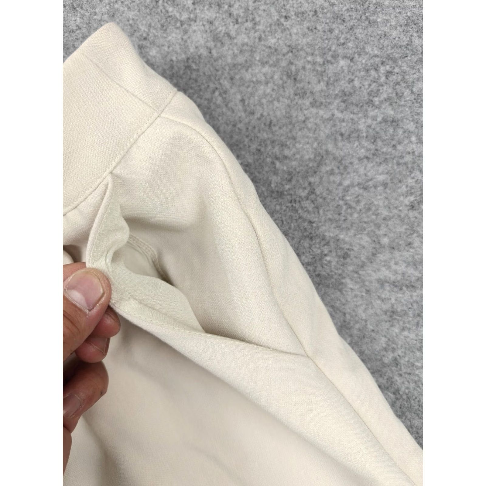 Vintage DISSH Dress Womens 10 Beige Pants Twill Wide Leg Pleated Stretch Lined Career Size 32" / US 10 / IT 46 - 3 Thumbnail