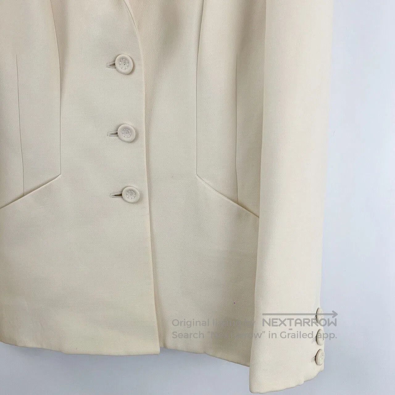 Dior Dior White Single-Breasted Bar Jacket Blazer. Size S / US 4 / IT 40 - 4 Thumbnail