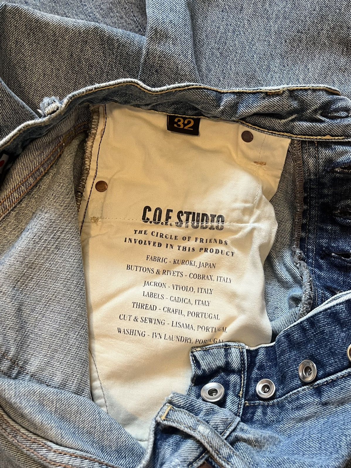 C.O.F. Studio C.O.F Studio M7 13oz Kuroki Selvedge - 6x Wash Mens size 32 Size US 32 / EU 48 - 5 Thumbnail