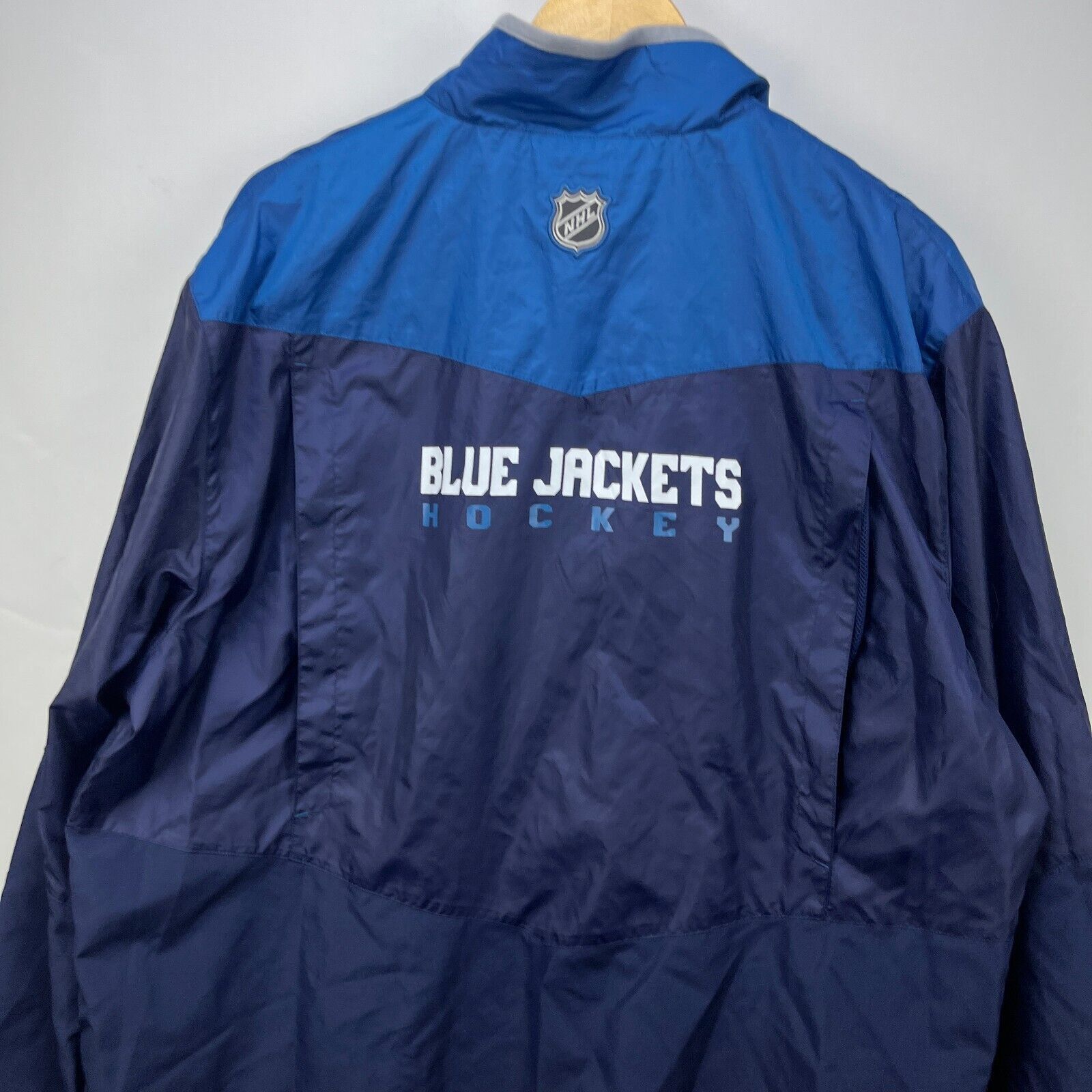 Reebok × Vintage Vintage Reebok Columbus Blue Jackets Windbreaker Jacket XL Size US XL / EU 56 / 4 - 5 Thumbnail