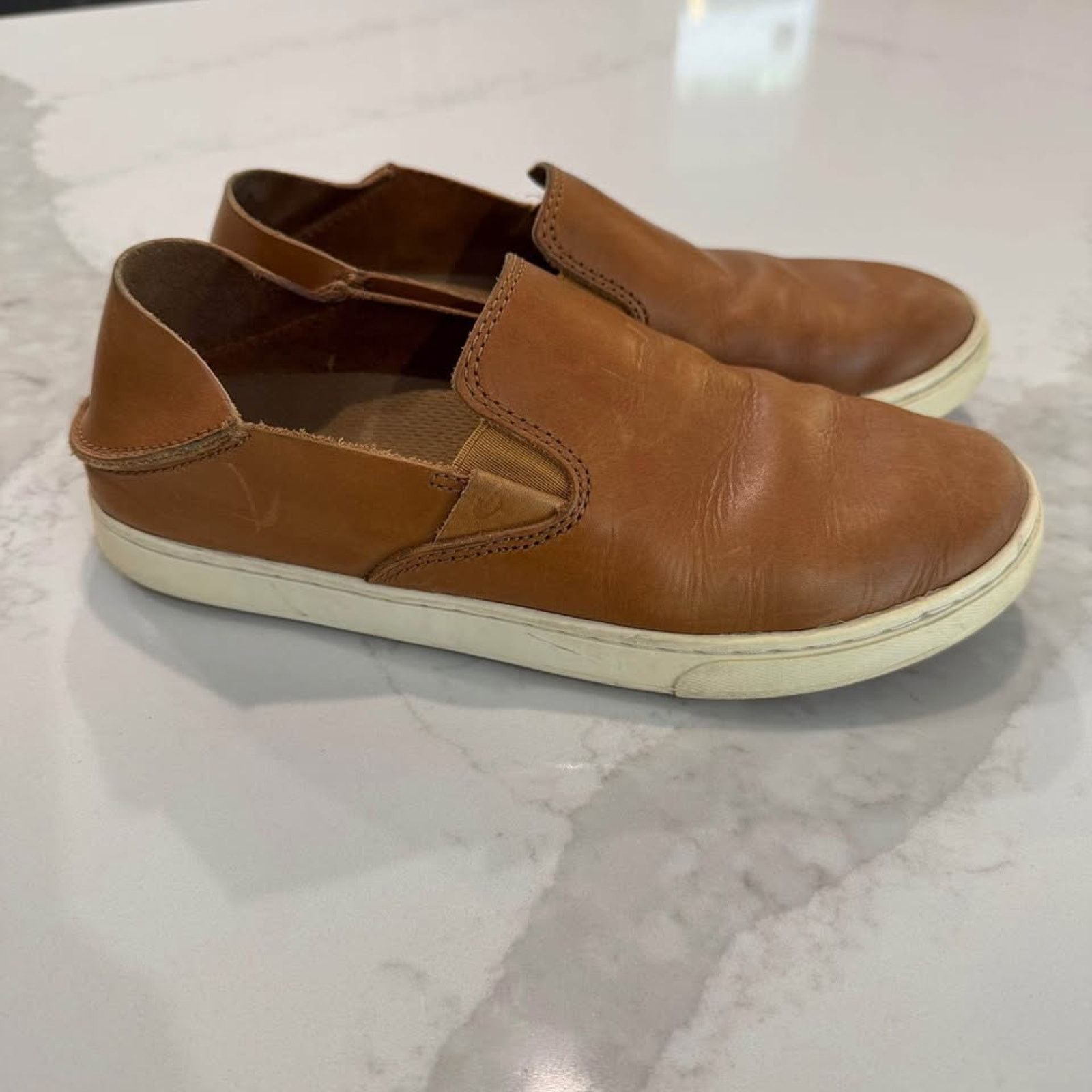 Olukai OluKai Pehuea Leather SlipOn Two Way Loafer Shoes Womens 7 Size US 7 / IT 37 - 1 Thumbnail