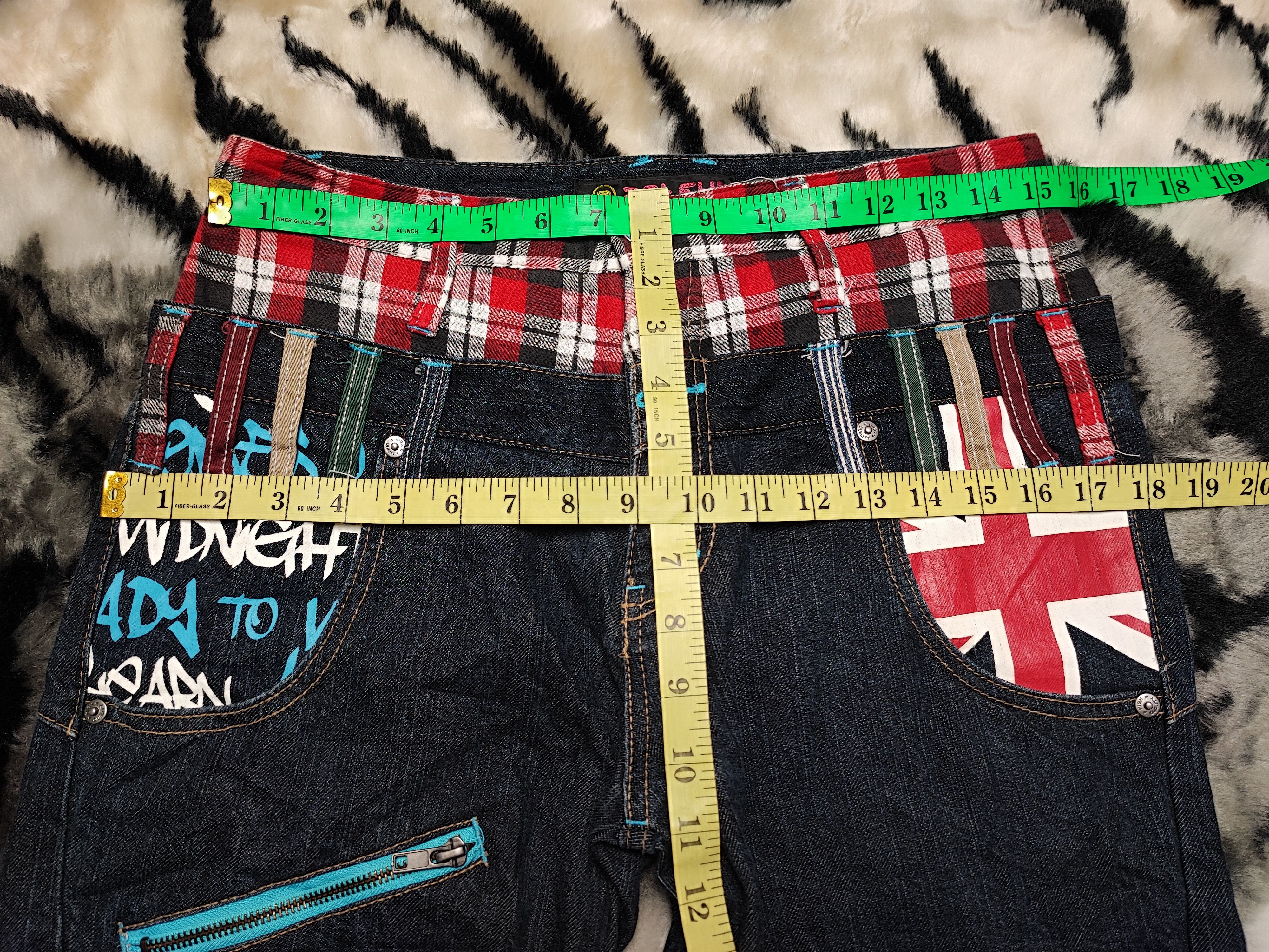 Japanese Brand CRAZY VINTAGE DOUBLE WAIST UNITED KINGDOM FLAG Size US 30 / EU 46 - 4 Thumbnail