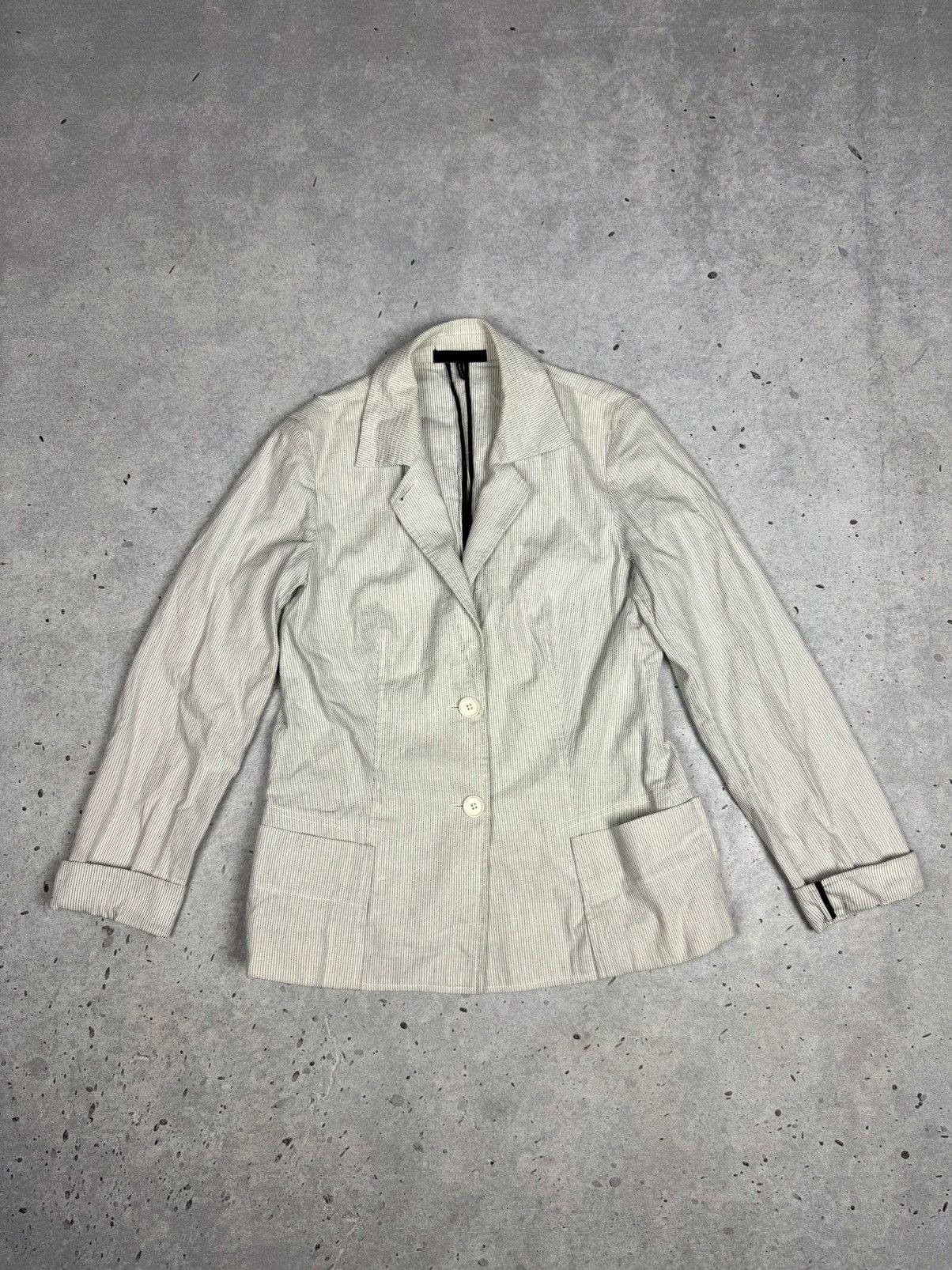 Jil Sander Women’s Jil Sander Striped Cotton Blazer Y2K Size S / US 4 / IT 40 - 1 Thumbnail