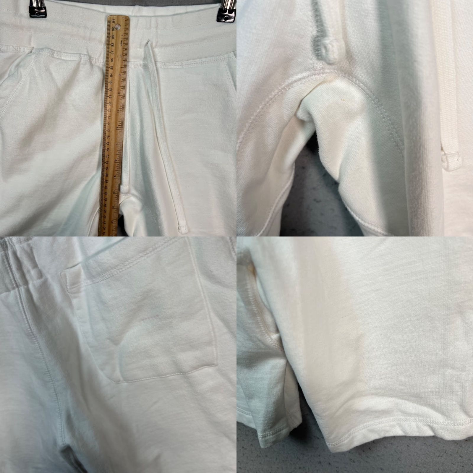 Vintage Camp Isidro Womens Small White Soft Cotton Drawstring Lounge Shorts Size 28" / US 6 / IT 42 - 8 Thumbnail