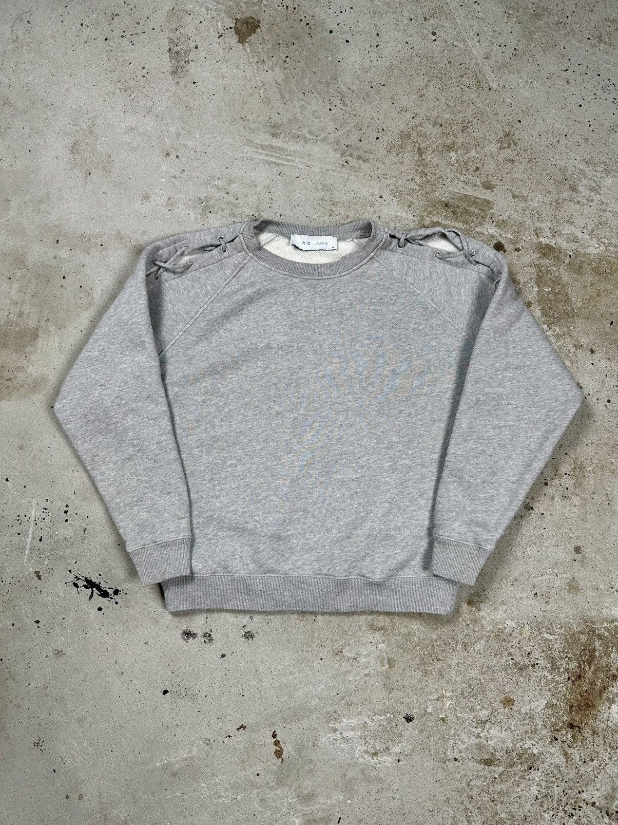 Iro × Japanese Brand Iro Jeans Lace up Sleeves Grey Crewneck Sweatshirt Size US M / EU 48-50 / 2 - 1 Thumbnail