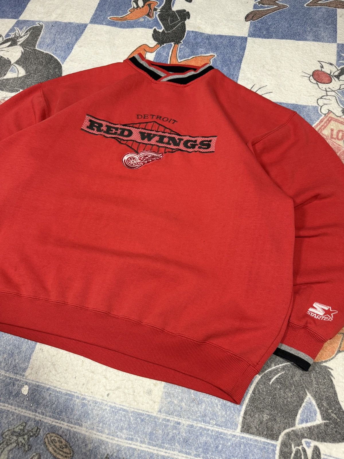 Starter Vintage Detroit red wings sweatshirt Size US XL / EU 56 / 4 - 2 Thumbnail