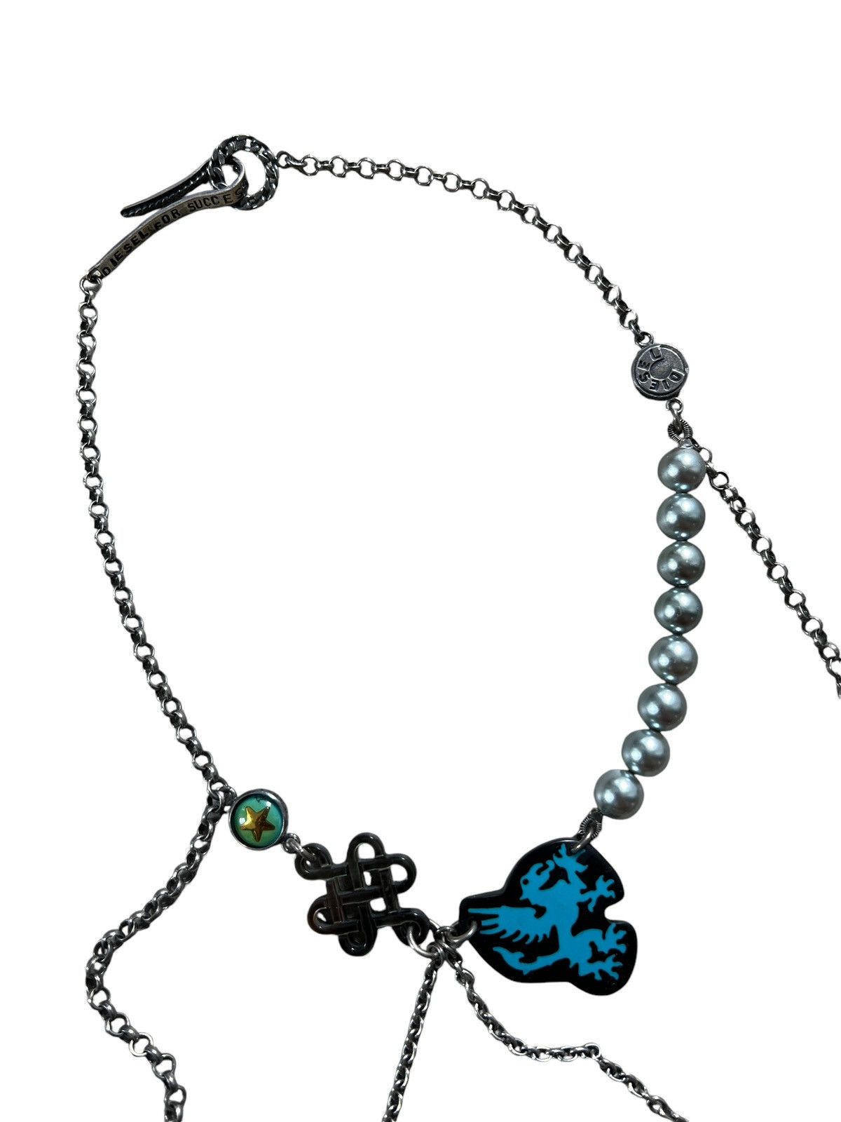 Diesel 2000 Diesel Multi Pendant Silver Necklace Size ONE SIZE - 8 Thumbnail