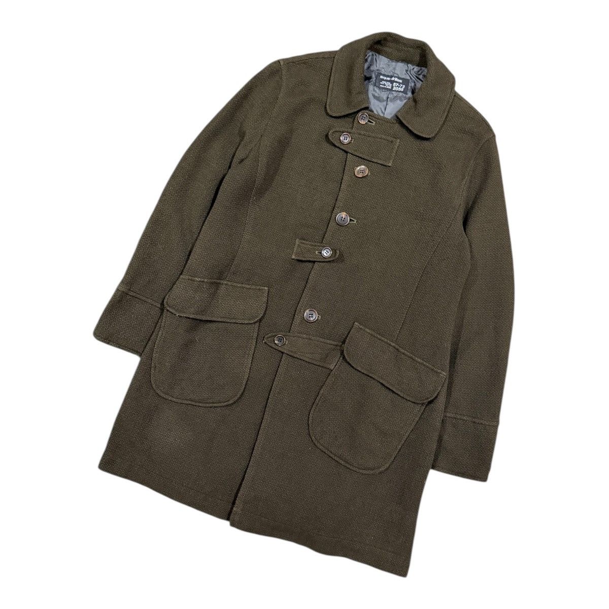 If Six Was Nine Vtg🔥Qua-Drille Salt & papper Buttoned Trench Coat Jacket Size US M / EU 48-50 / 2 - 7 Thumbnail
