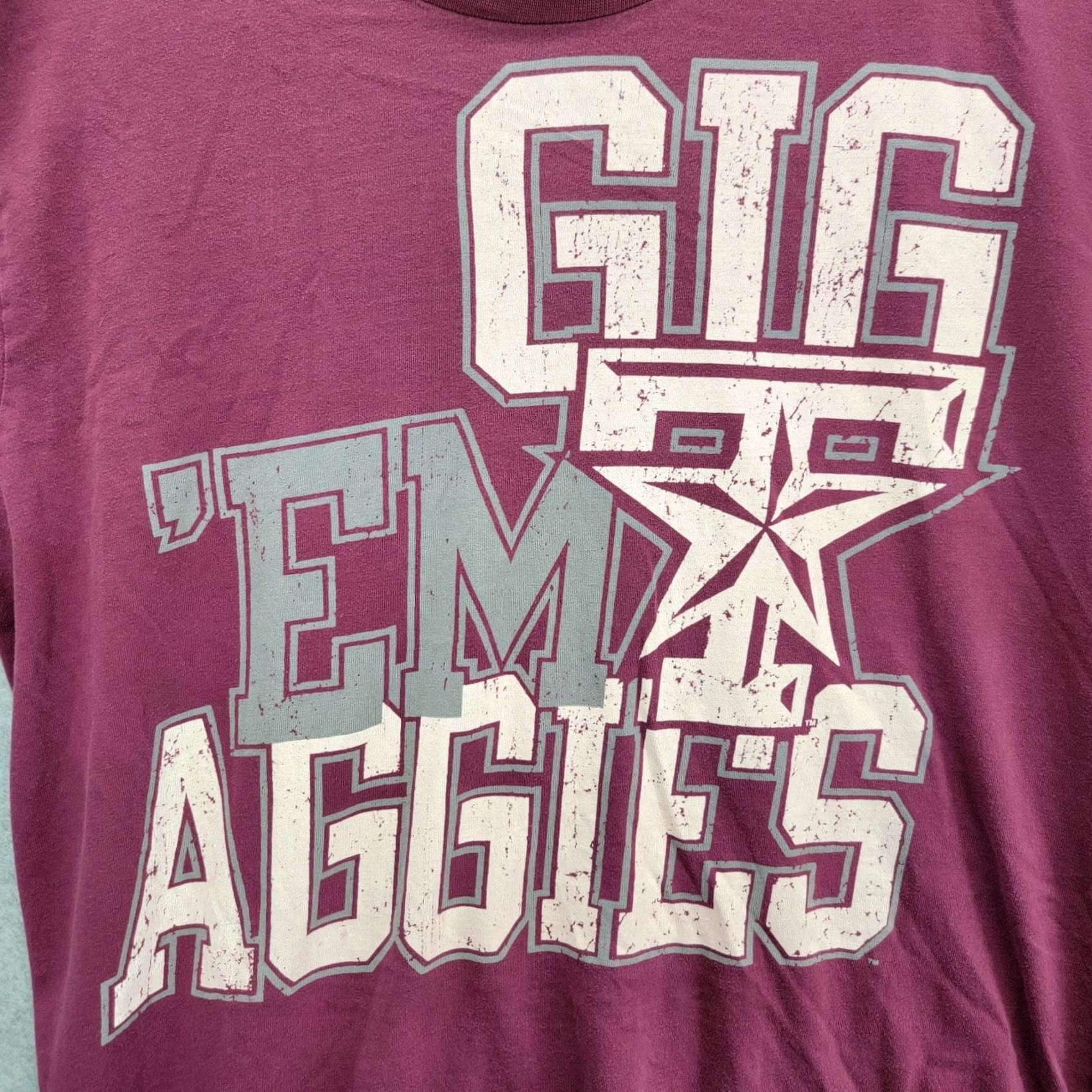 Vintage Section 101 Majestic Texas A&M Aggies Shirt L Adult Regular Red Cotton Polyester Short Sleeve Crew Neck Size US L / EU 52-54 / 3 - 2 Thumbnail