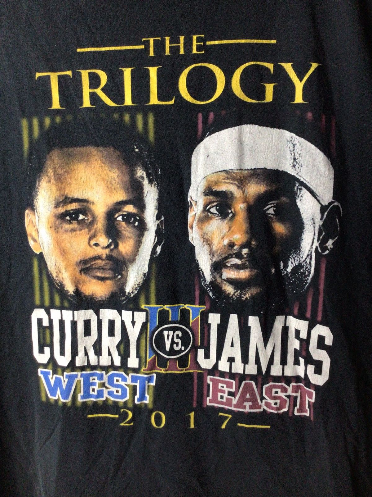 NBA Step Curry VS Lebron James 2017 rap tee big face Size US L / EU 52-54 / 3 - 3 Thumbnail