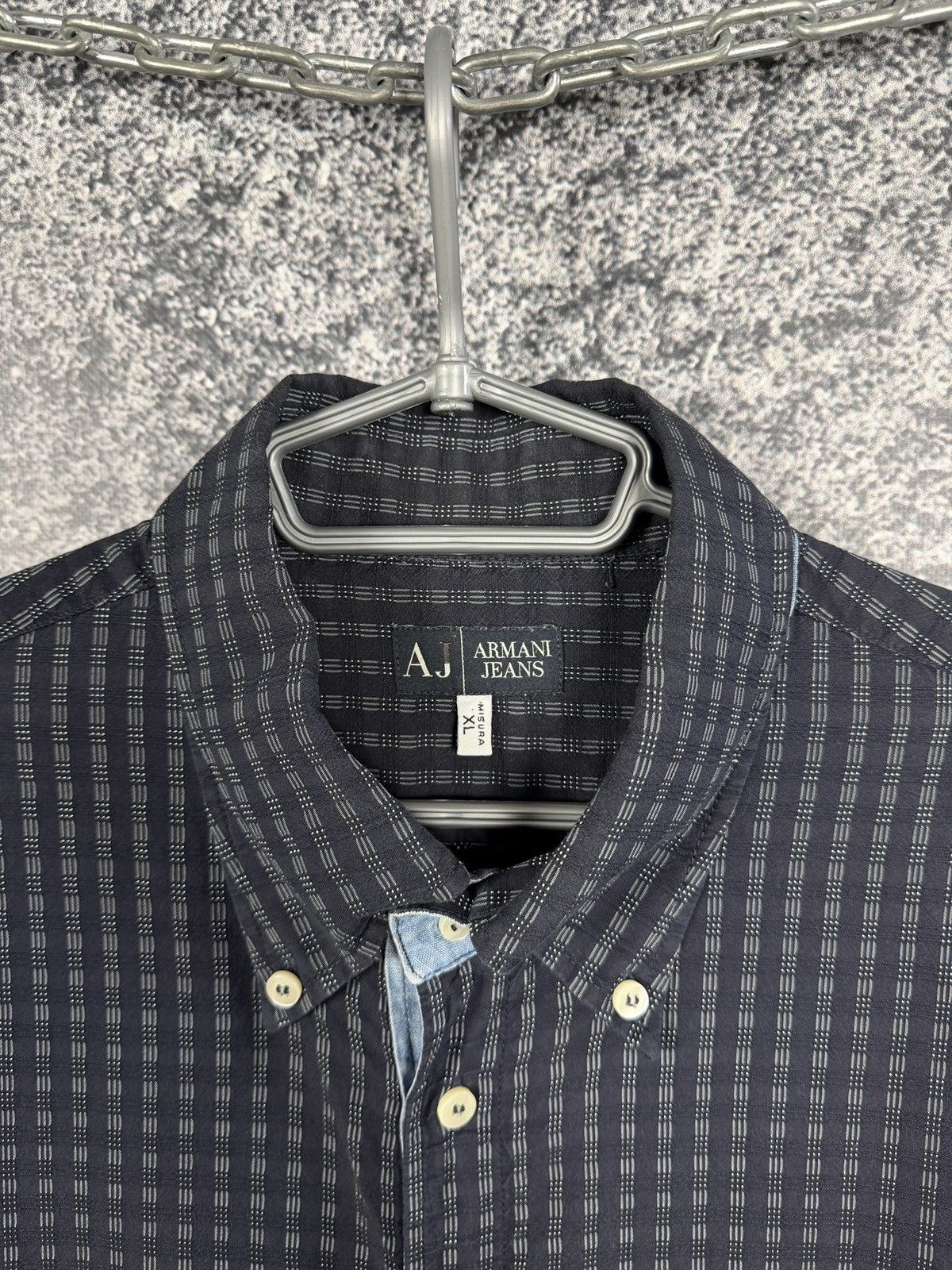 Armani Armani Jeans Long Sleeve Shirt Button Up AJ Check Pattern XL Size US XL / EU 56 / 4 - 7 Thumbnail