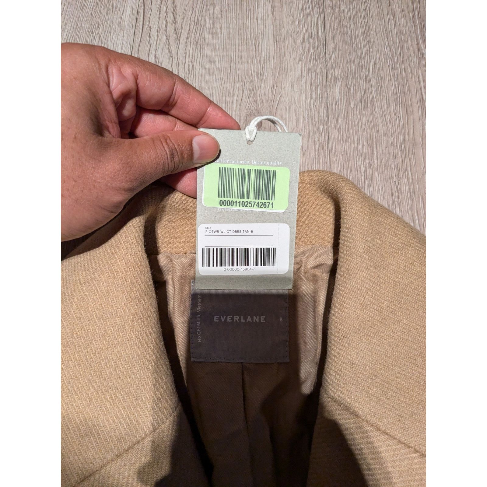 Everlane Everlane - Italian Re-Wool Coat / size 8 / Tan / NWT Size M / US 6-8 / IT 42-44 - 7 Thumbnail