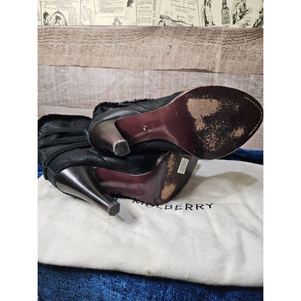 Mulberry Mulberry Heeled Fur Leather Boots 36.5 US 6.5 7 Size US 6.5 / IT 36.5 - 6 Thumbnail