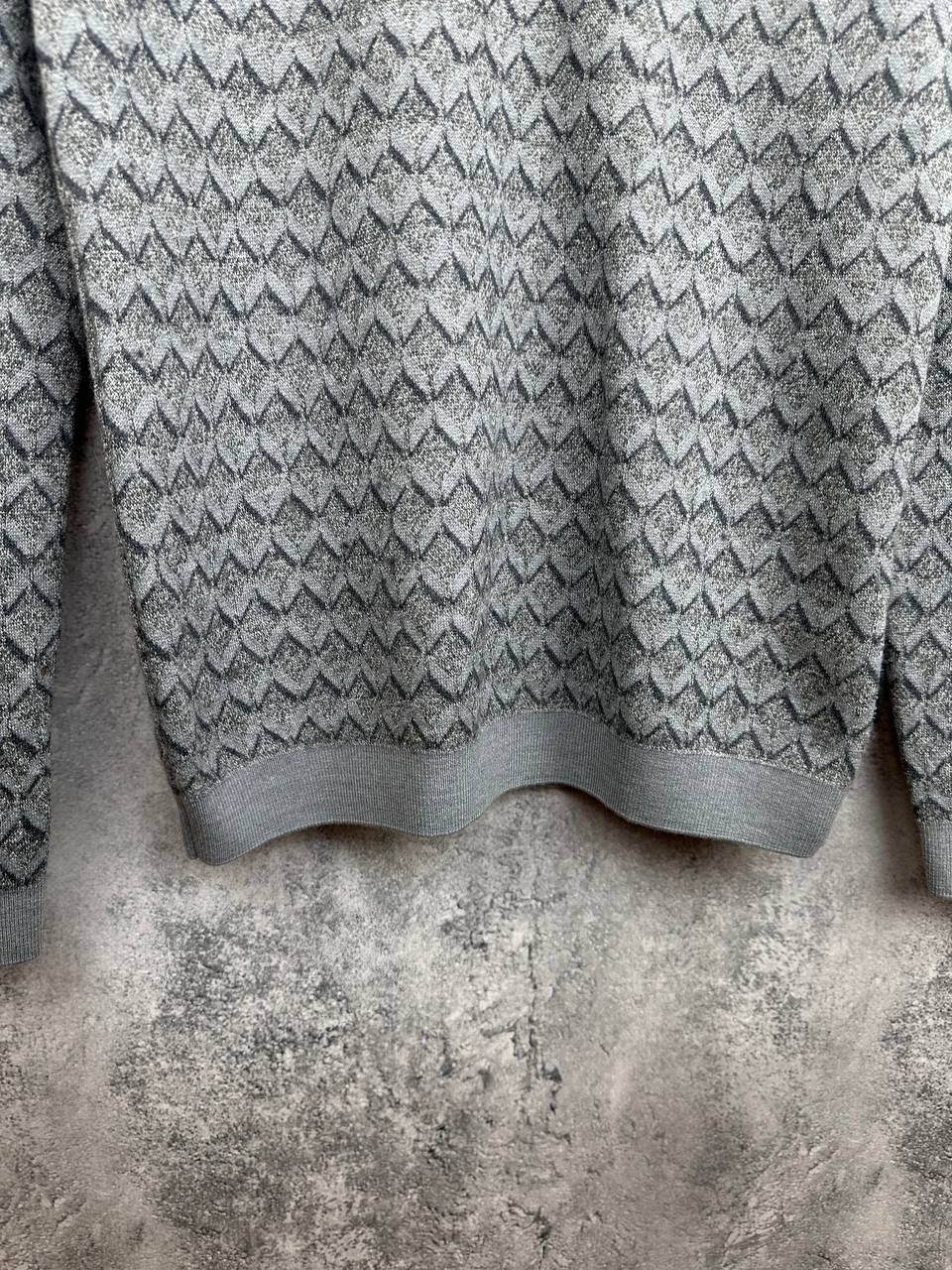 Ted Baker Ted Baker London Geometric Knit Wool Blend Crewneck Sweater Size US M / EU 48-50 / 2 - 7 Thumbnail