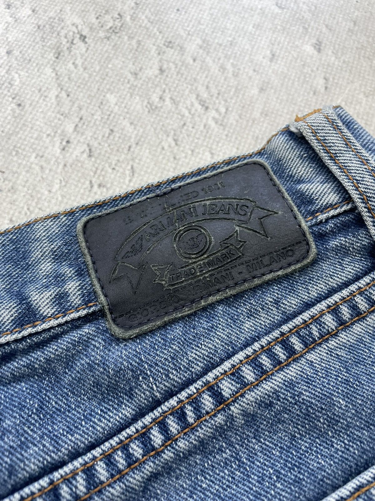 Armani Rare Emporio Armani blue jeans rare avant garde y2k Size US 34 / EU 50 - 12 Thumbnail
