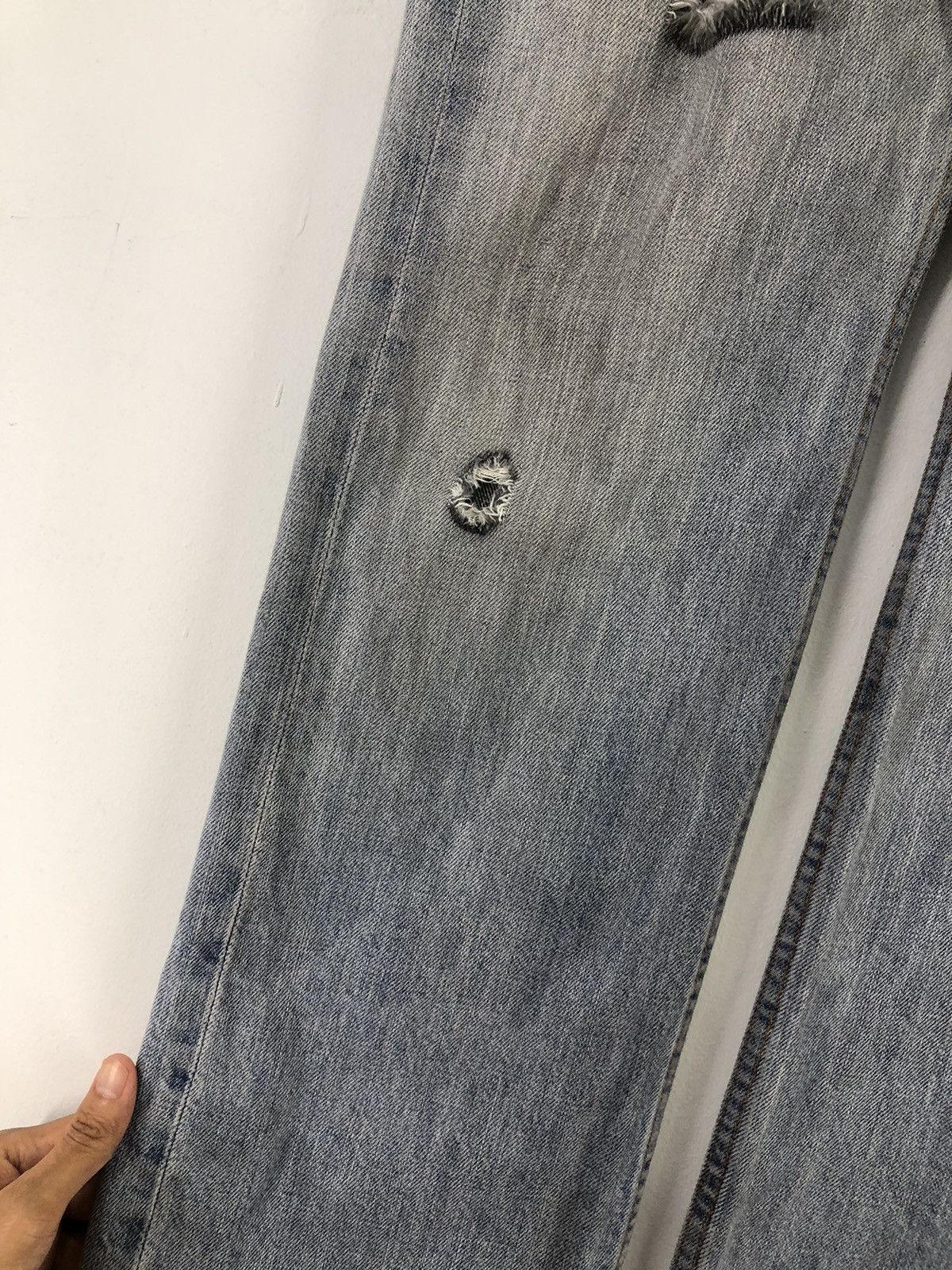 Japanese Brand Vintage Union Station Distressed Light Wash Jeans Size US 30 / EU 46 - 12 Thumbnail