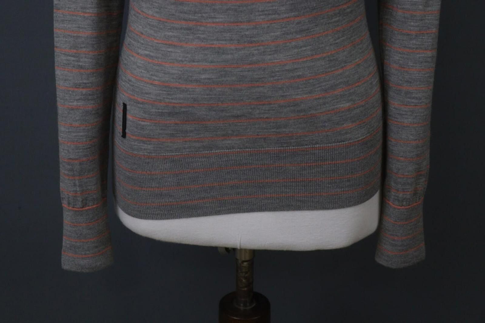 Icebreaker Icebreaker Gray Striped Wool Pullover Knit Top Size S Size S / US 4 / IT 40 - 3 Thumbnail
