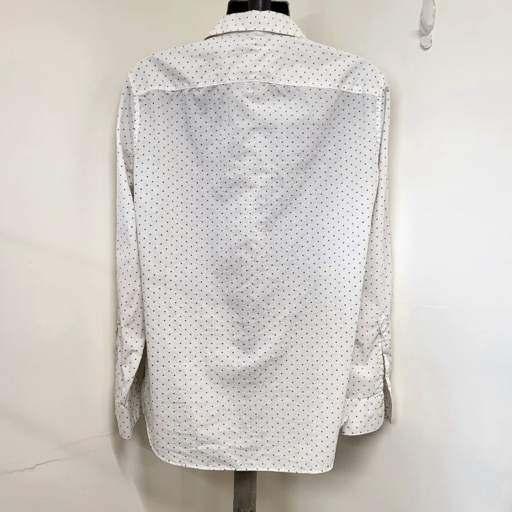 Perry Ellis Perry Ellis Shirt Mens XL White Dainty Arrow Print Long Sleeve Button Up College Shirt Size US XL / EU 56 / 4 - 7 Thumbnail
