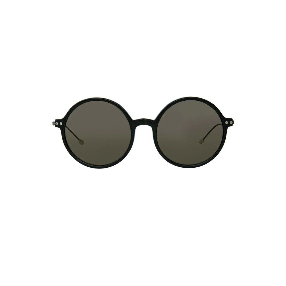 Ann Demeulemeester Ann Demeulemeester Sunglasses Round Shiny Black and Grey Size ONE SIZE - 2 Thumbnail