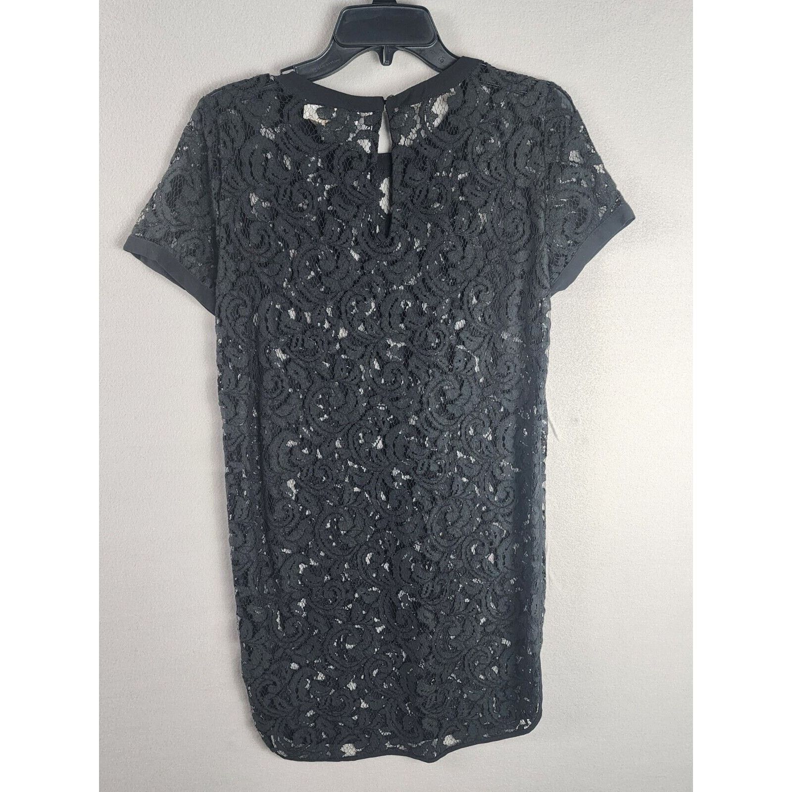 Michael Kors Michael Kors Black Lace Crochet Overlay Blouse Size 4 Size S / US 4 / IT 40 - 3 Thumbnail