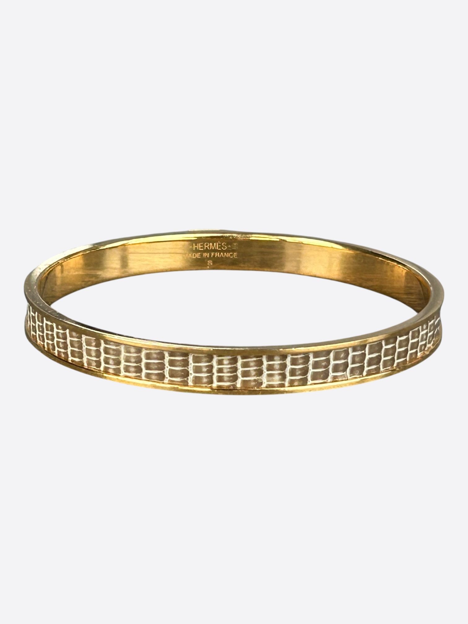 Hermes Hermes Gold & Beige Lizard Kawaii Bracelet Size ONE SIZE - 2 Thumbnail