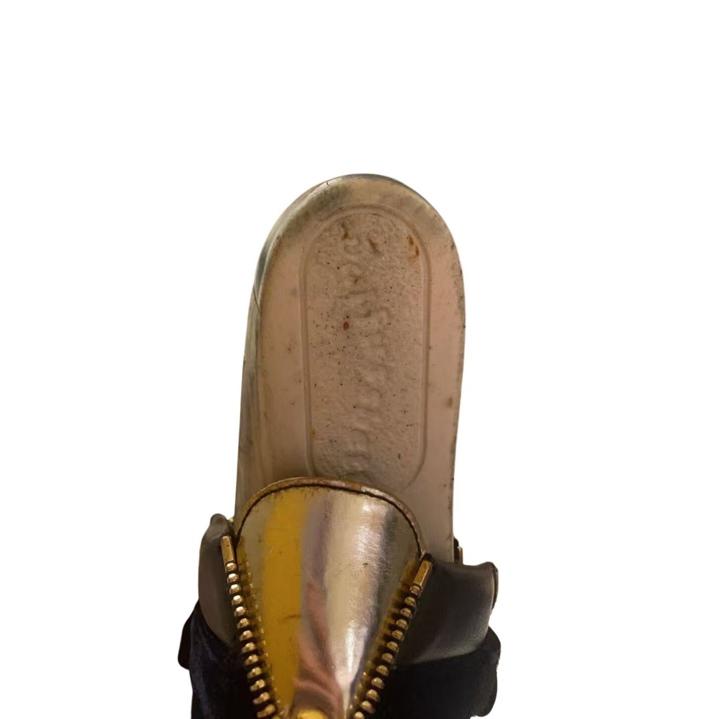 Giuseppe Zanotti Giuseppe Zanotti Black & Gold High-Top Sneakers With Velvet Size US 7 / EU 40 - 14 Thumbnail