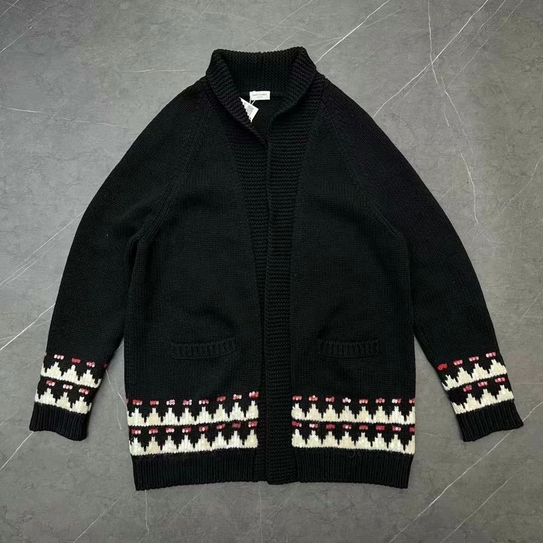 Saint Laurent Paris Saint Laurent Paris Knitted cardigan sweater Size US L / EU 52-54 / 3 - 1 Thumbnail