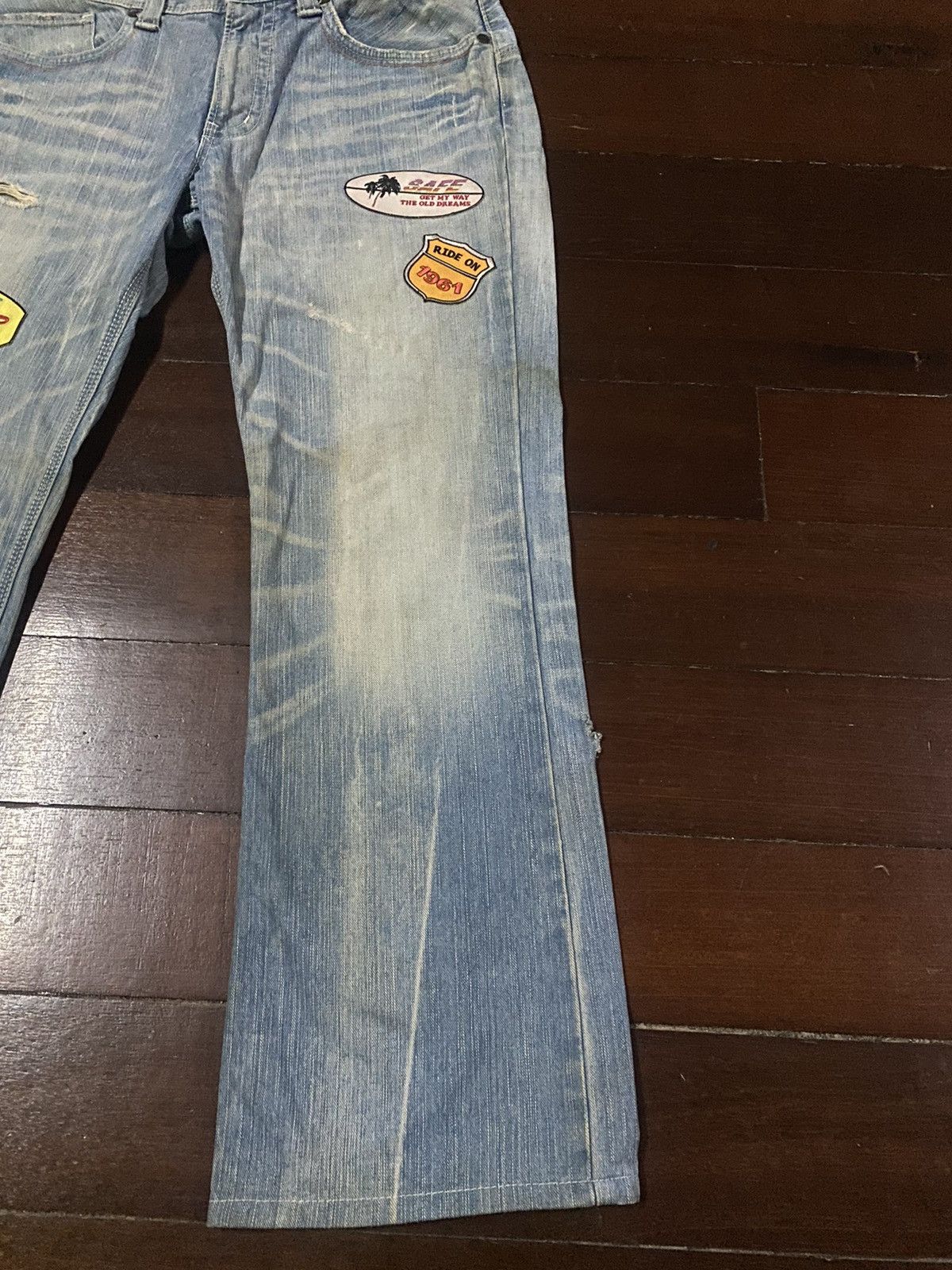 Edwin FIRE 🔥 EDWIN EXCLUSIVE VINTAGE FLARE JEANS RUSTY DISTRESSED Size US 36 / EU 52 - 5 Thumbnail