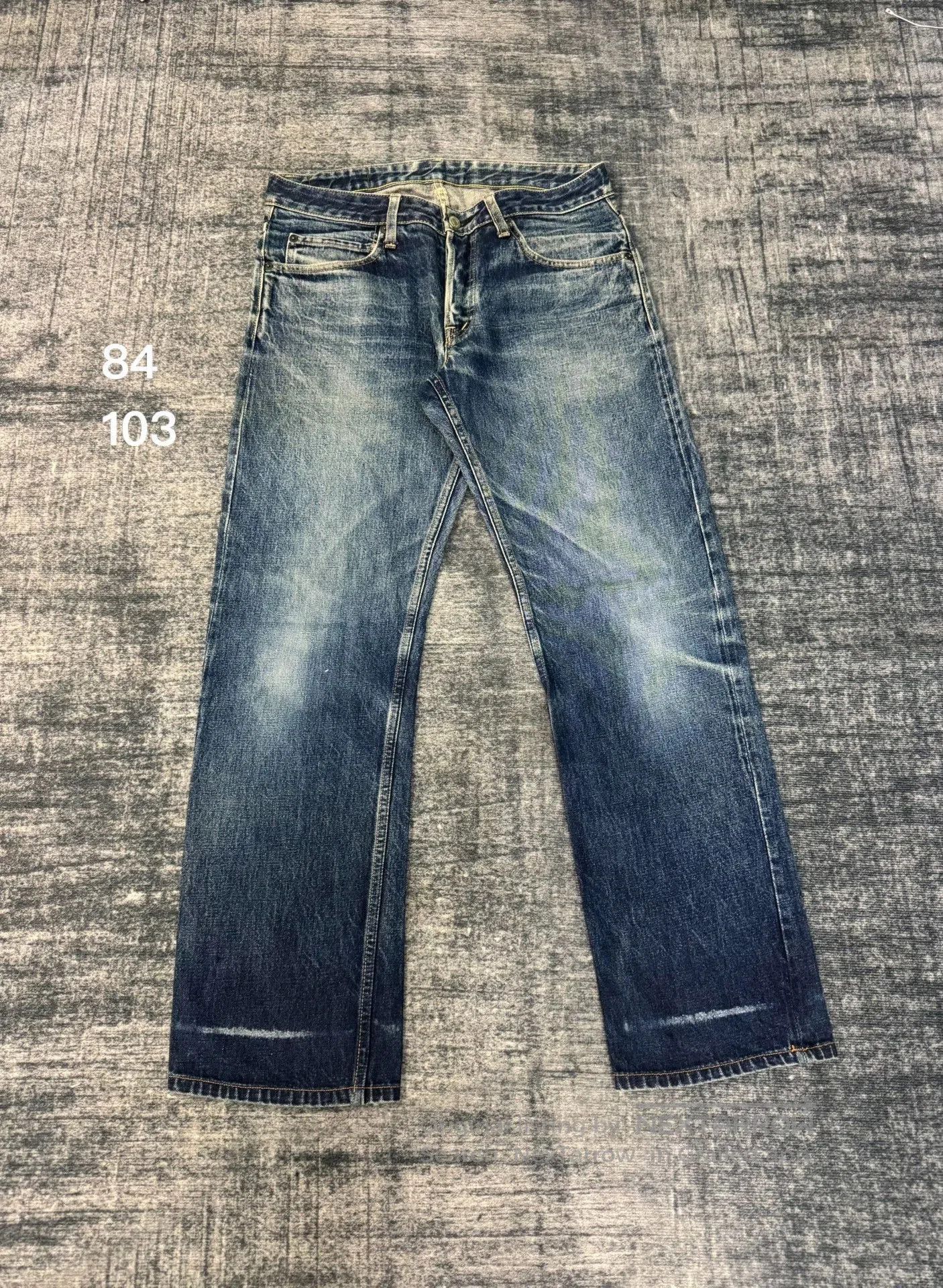 Vintage Vintage HRAMCHM 2000s Washed Blue Jeans. Size US 33 - 1 Thumbnail