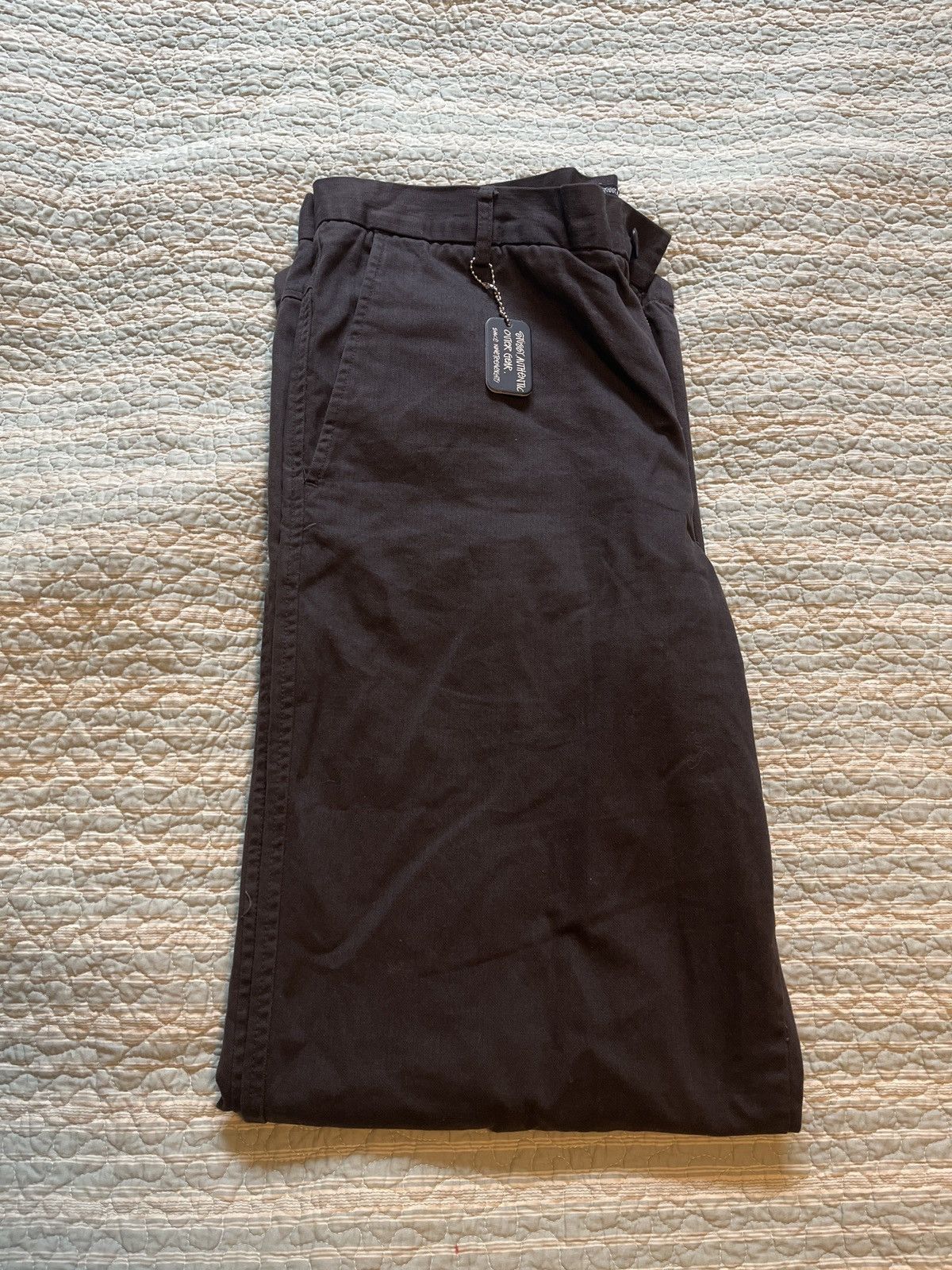 image of Stussy Chino Pants Wide Leg in Brown, Men's (Size 33)