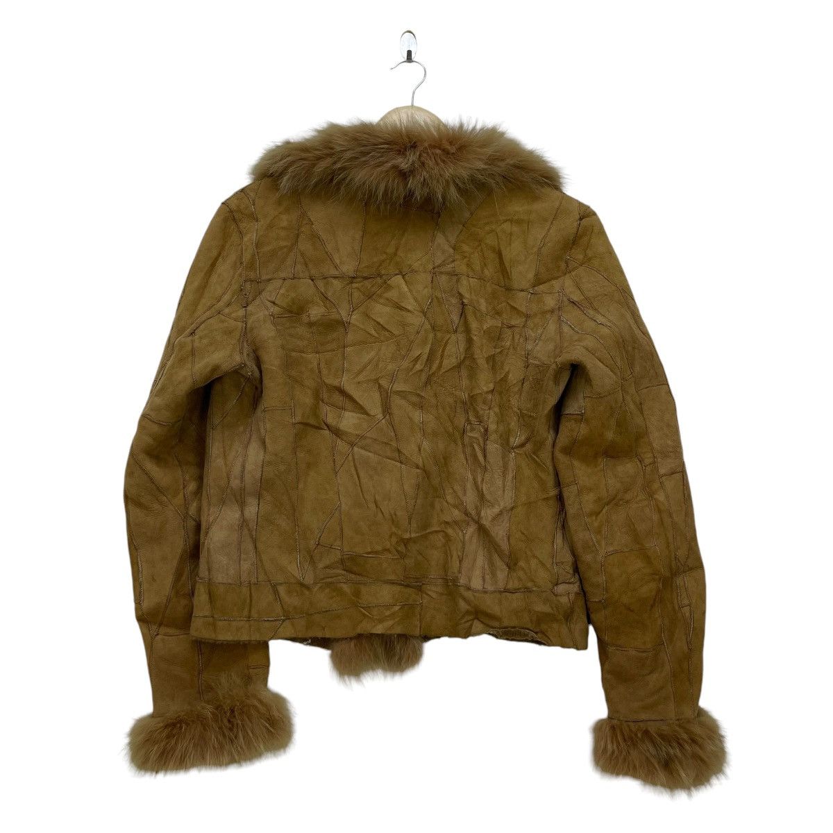 Sagafurs Japanese Brand Kryos Pacthwork Leather Faux Fur Jacket Size M / US 6-8 / IT 42-44 - 2 Thumbnail