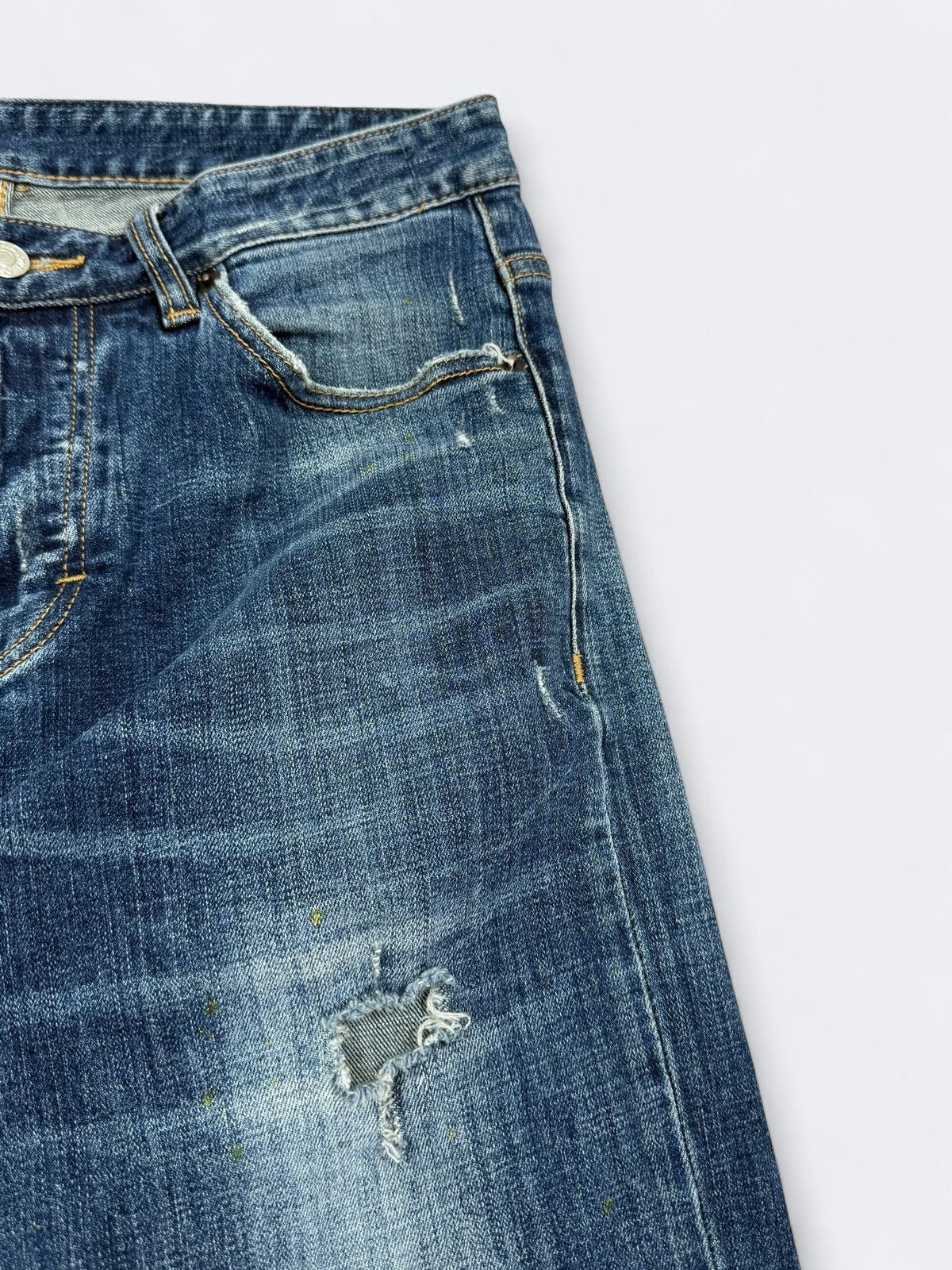 Dsquared2 Dsquared2 Distressed Washed Slim Denim Jeans Size US 32 / EU 48 - 6 Thumbnail