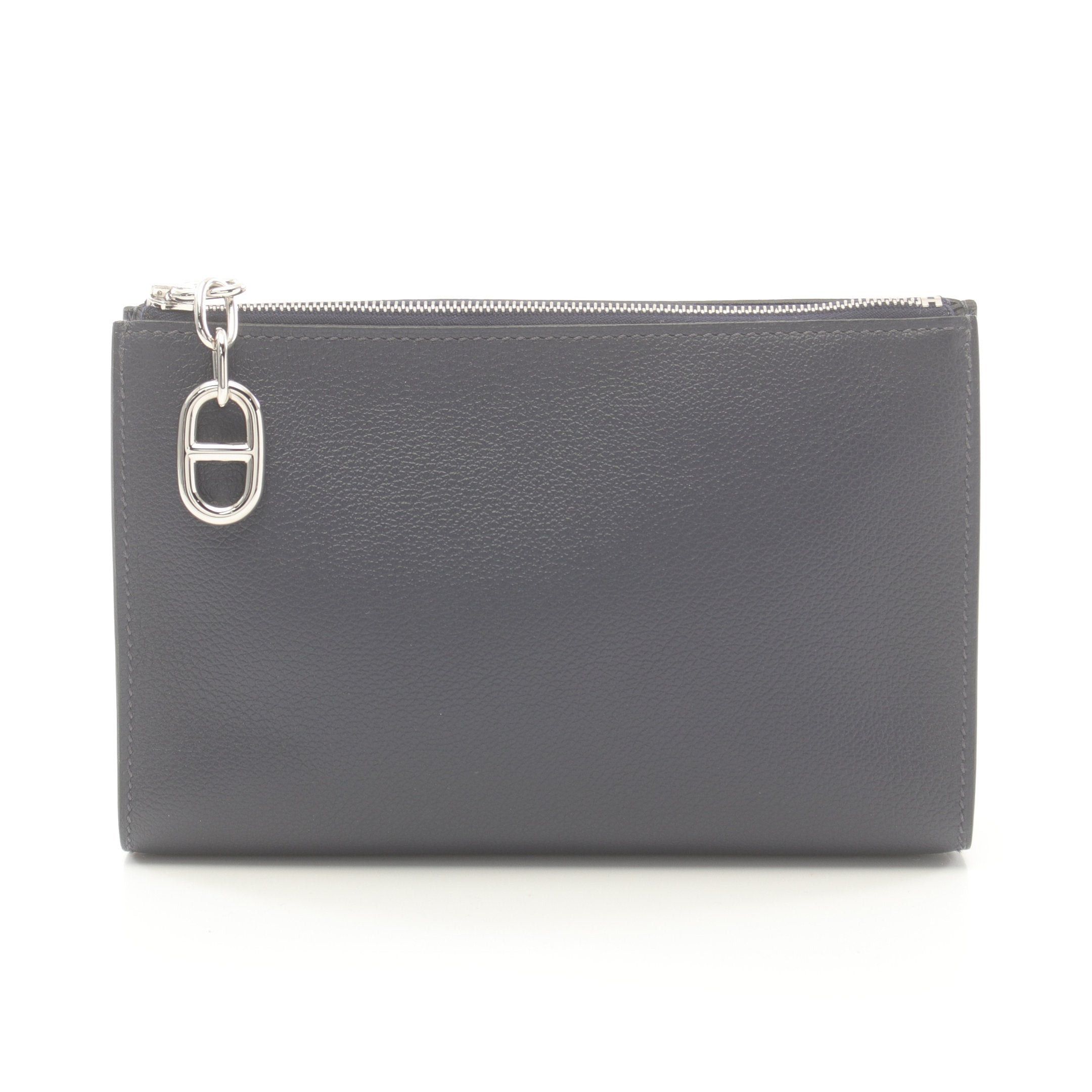 Hermes Hermes Zip Ungo Pm Chaîne Bleu Nui Pouch Evercolor Navy Silver Hardware B Stamp Size ONE SIZE - 1 Thumbnail
